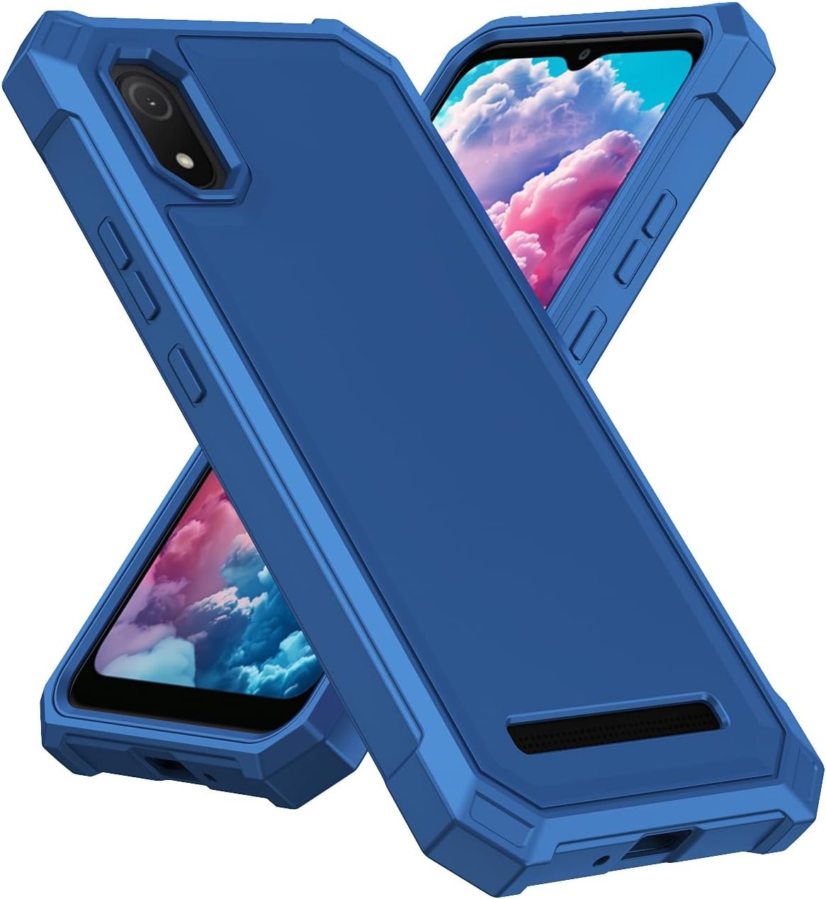 Cloud Mobile Stratus C8 Case with Screen Protector, Heavy Duty Protection Blue