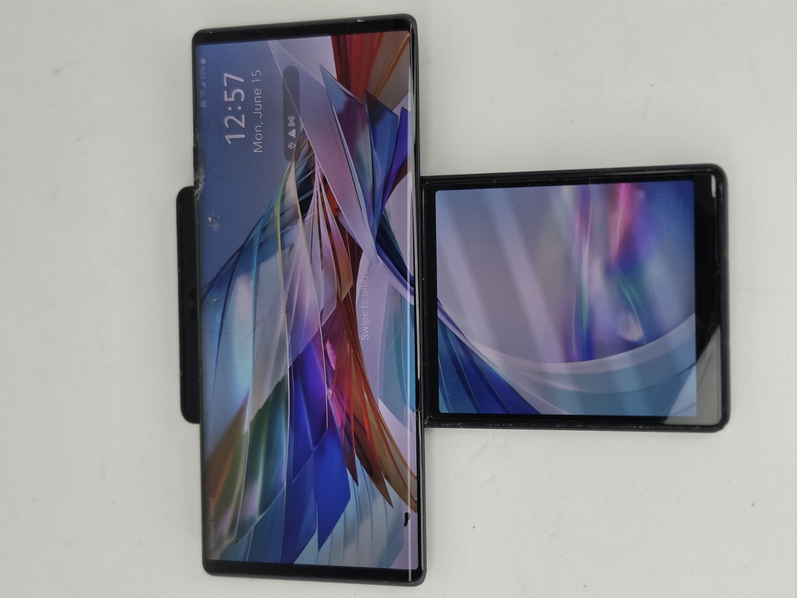 LG Wing LM-F100TM FOR PARTS ONLY (Cracked/Damaged Screen) LOCKED