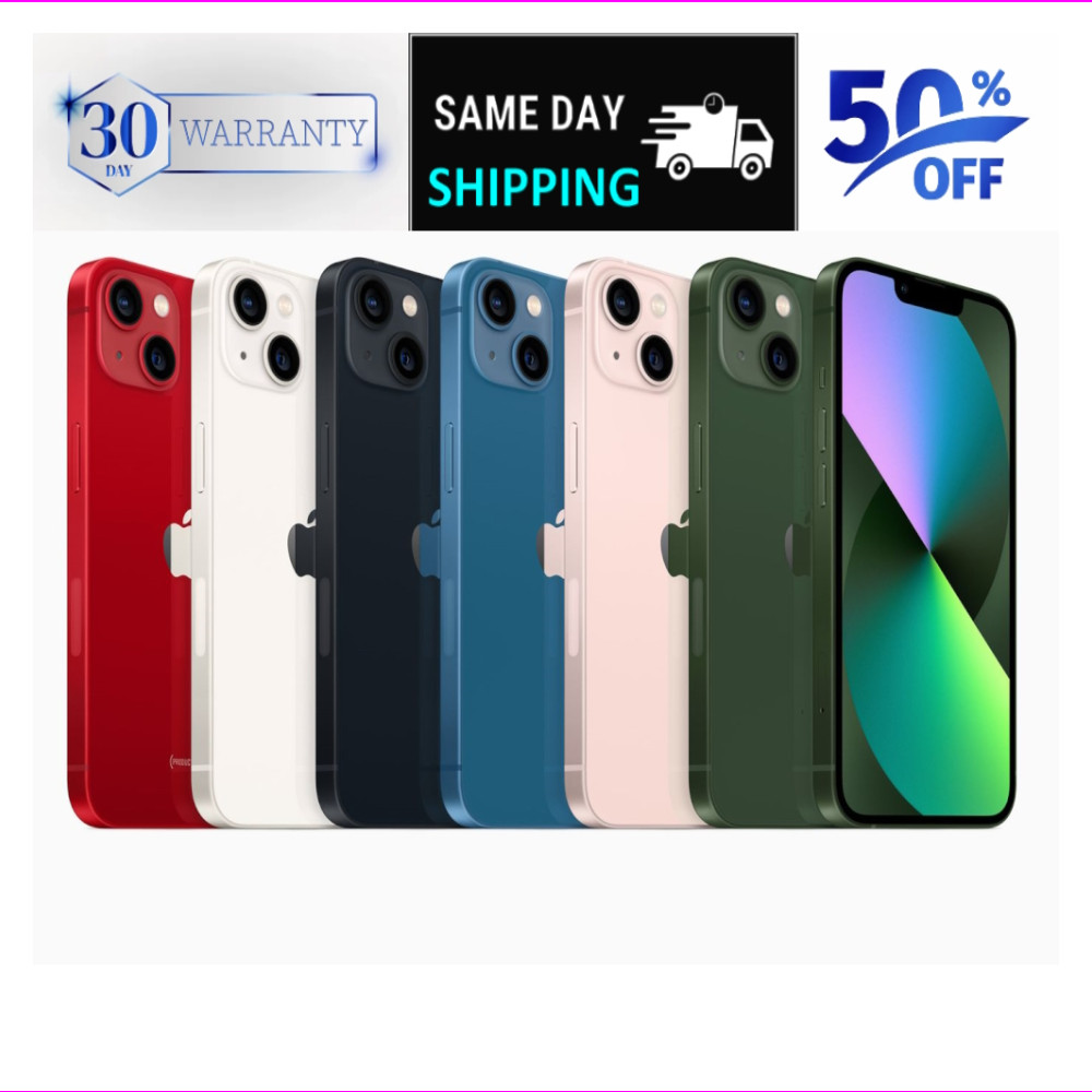 Apple iPhone 13 Unlocked – 128GB/256GB/512GB – Red/Black, Free Shipping