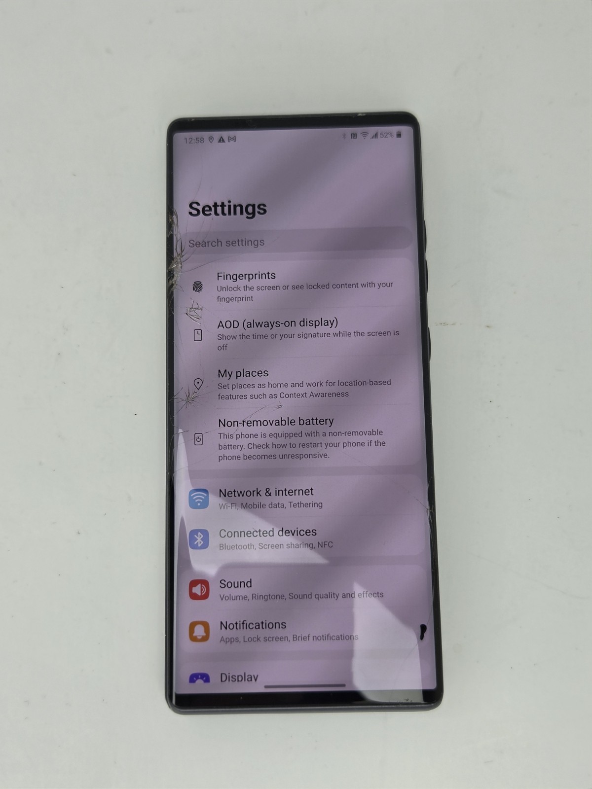 LG Wing LM-F100TM FOR PARTS ONLY (Cracked/Damaged Screen) LOCKED