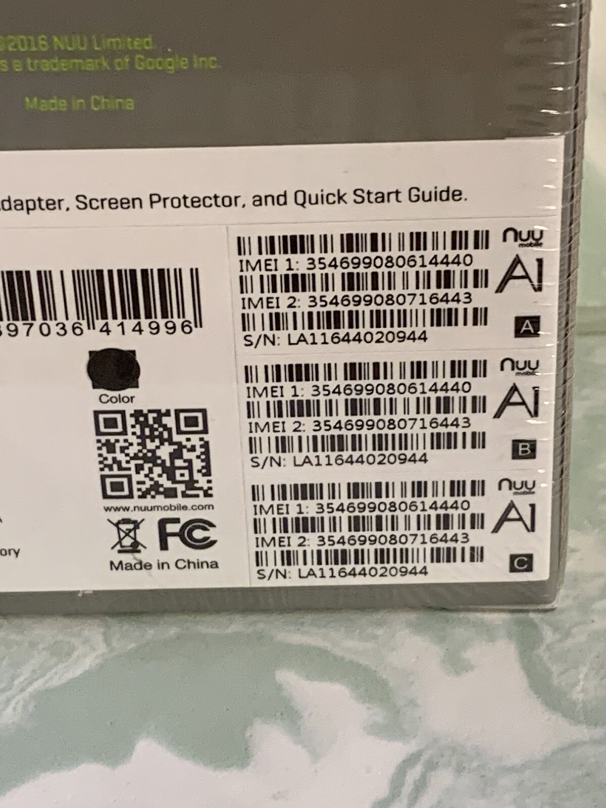 NUU MOBILE A1 ANDRIOD SMARTPHONE NEW ORIGINAL SHRINKWRAP