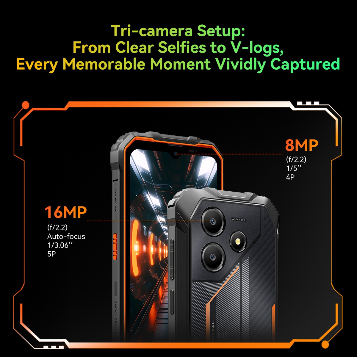 Blackview OSCAL MARINE 2 AI Rugged Smartphone 24GB256GB 11000mAh Android G2U