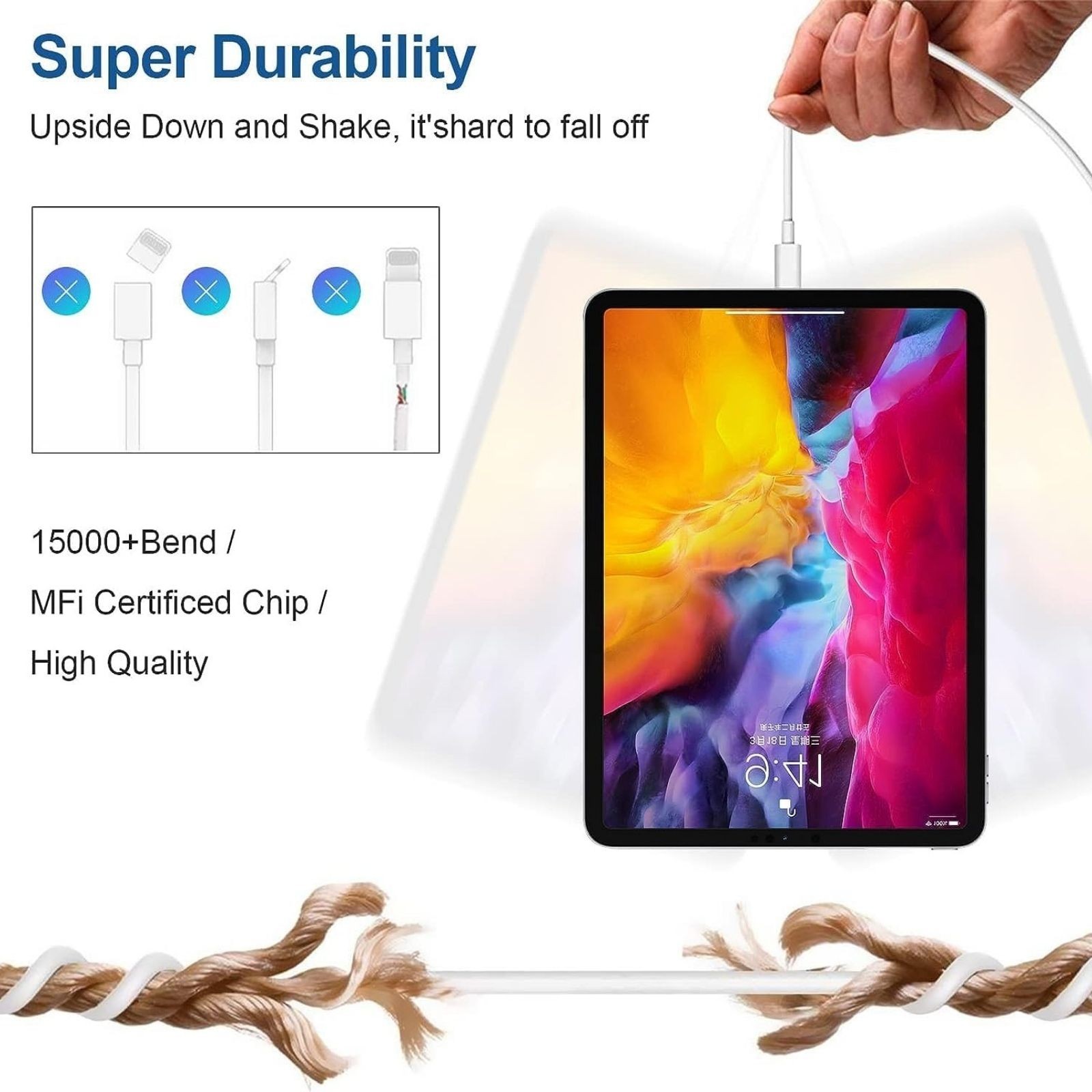 iPhone 17 16 15 Fast Charger and 10ft Type C to C Cable Cord Long, 20W USB C Plu