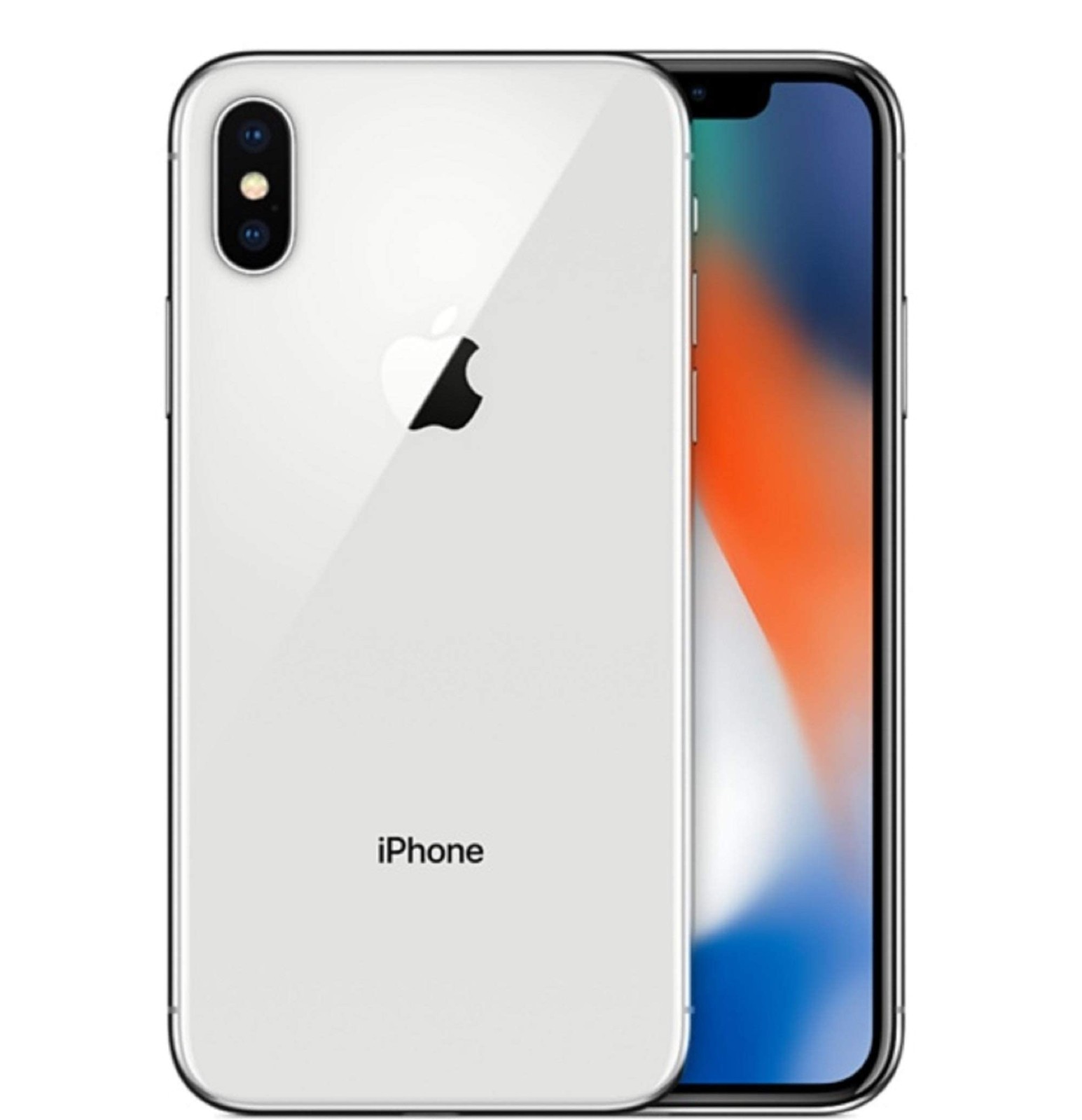 Apple iPhone X A1865 Unlocked 64GB Silver A-
