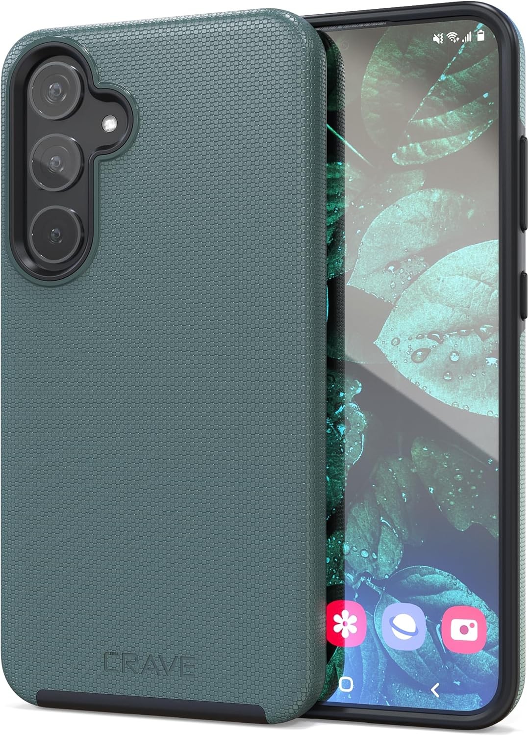Forest Green Dual Layer Case for Samsung Galaxy S24 Plus (6.7″) – Shockproof Des