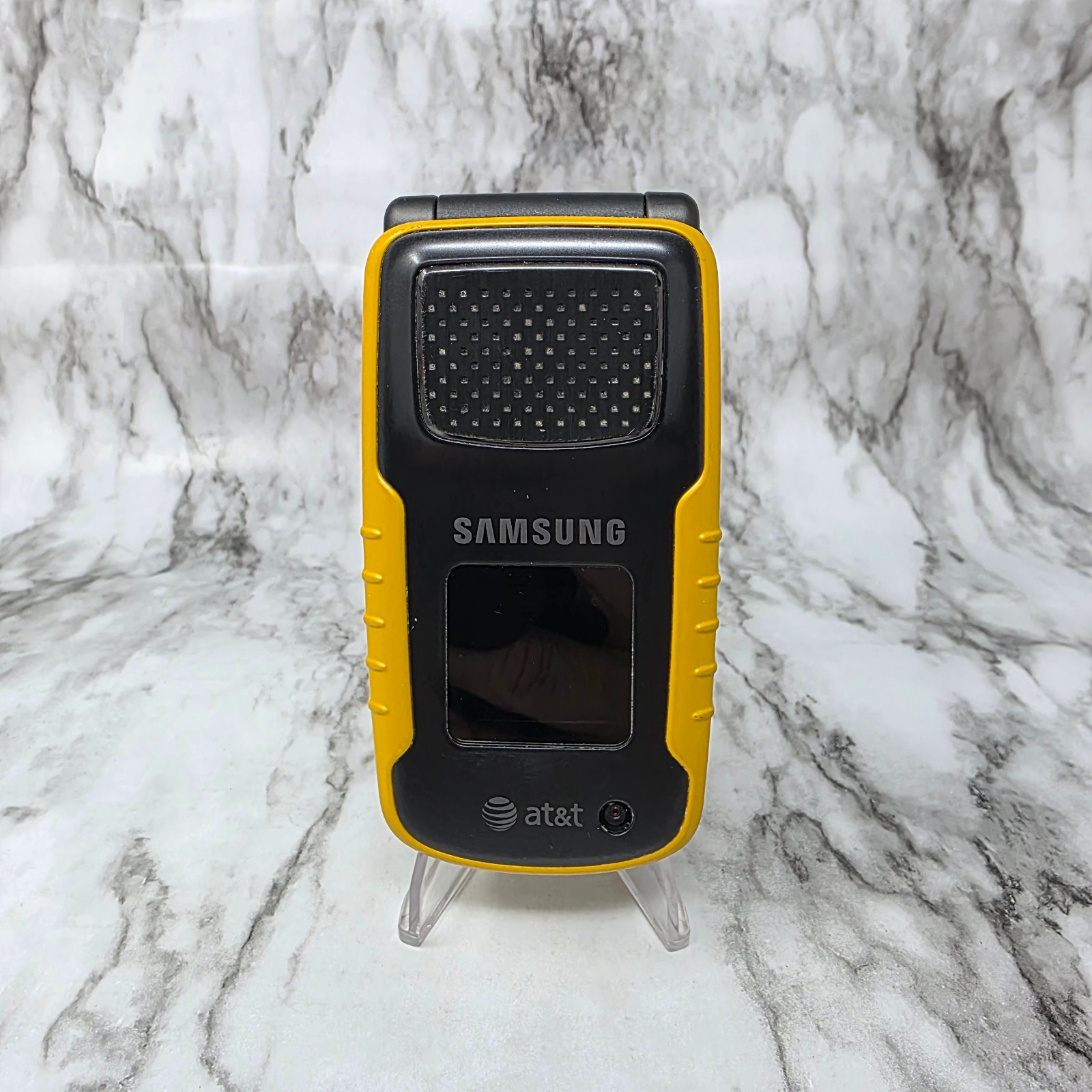 Samsung Rugby SGH-A837 AT&T Flip Phone Yellow/Gray Untested
