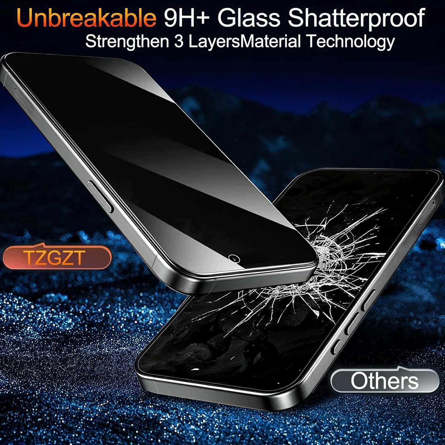 3 Pack for iPhone 17 Pro Max Privacy Screen Protector Tempered Glass Accessories