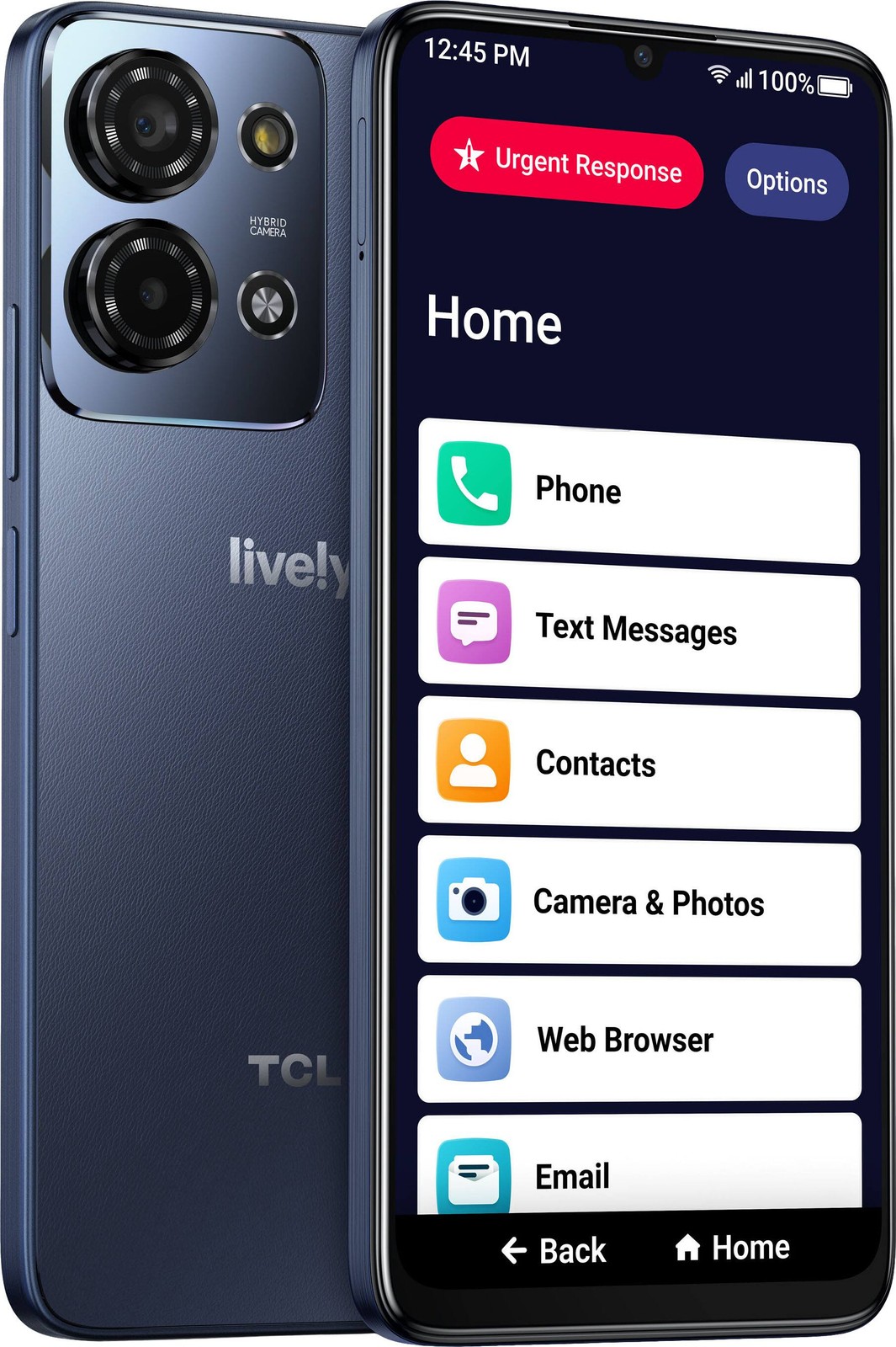 Lively® – Jitterbug Smart5 Simple Prepaid Smartphone – Black