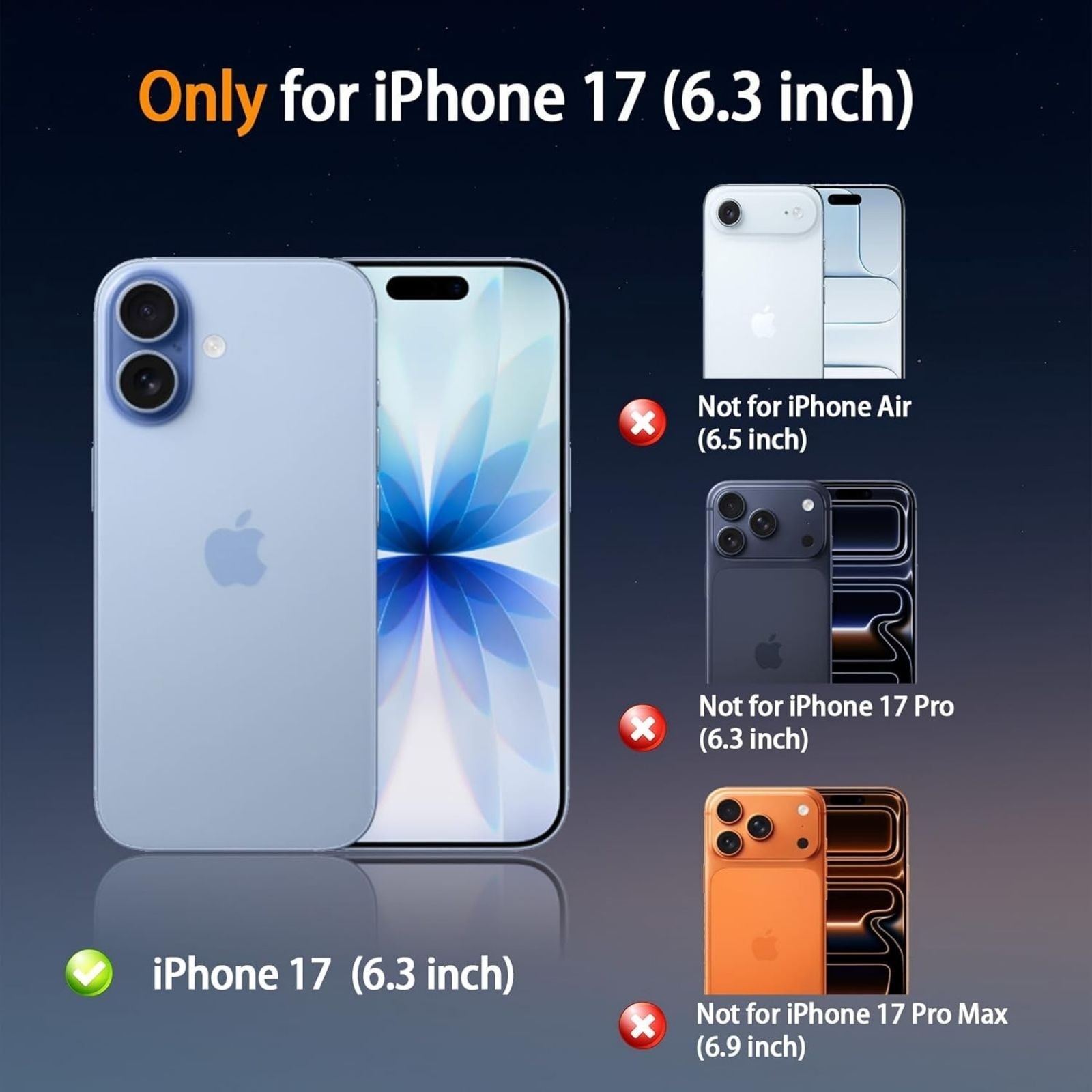 iPhone 17 Case 6.3″ Shockproof Protective Phone Cover Compatible with Mag Safe