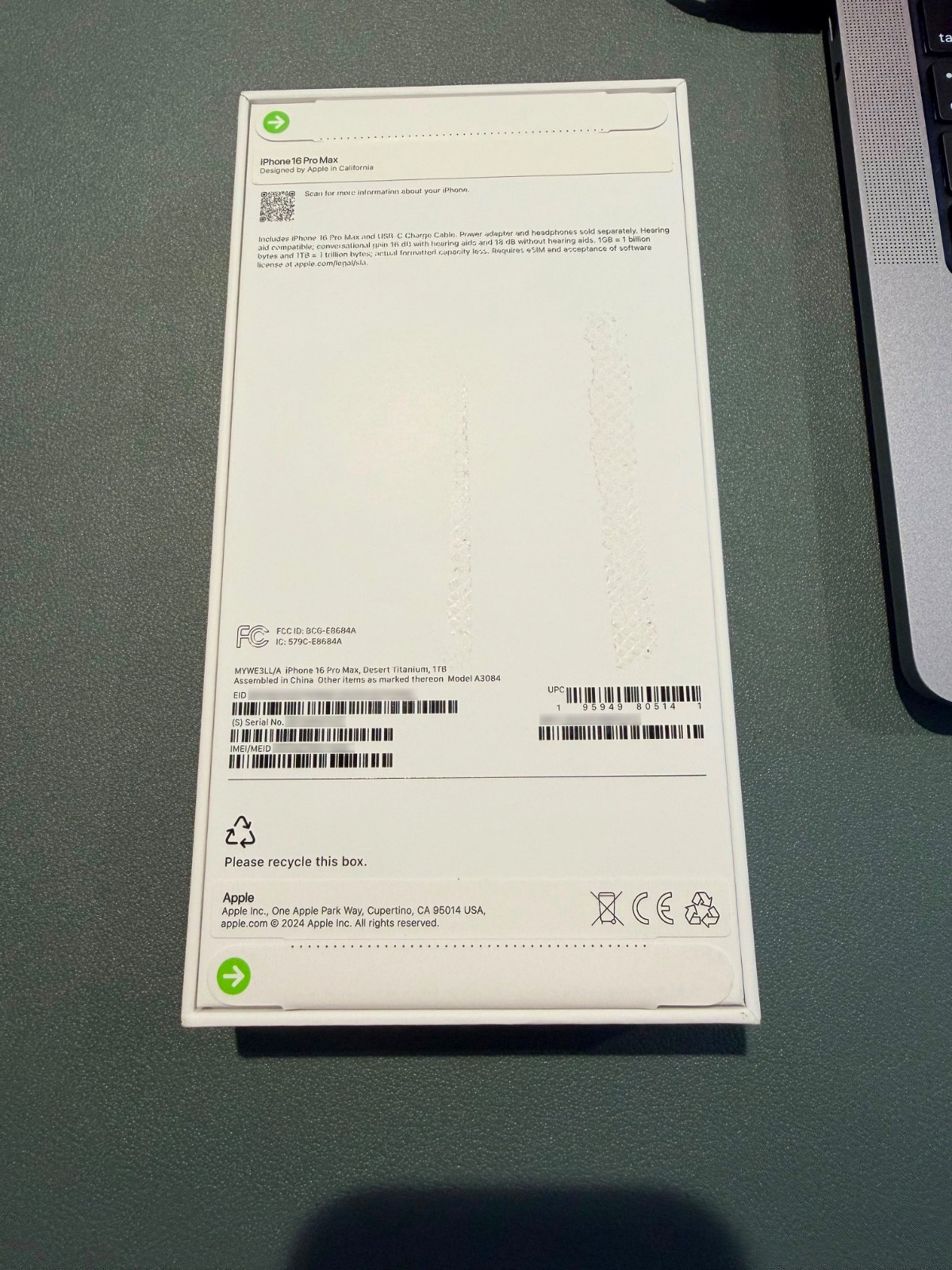Apple iPhone 16 Pro Max — Desert Titanium — 1TB — New & Sealed