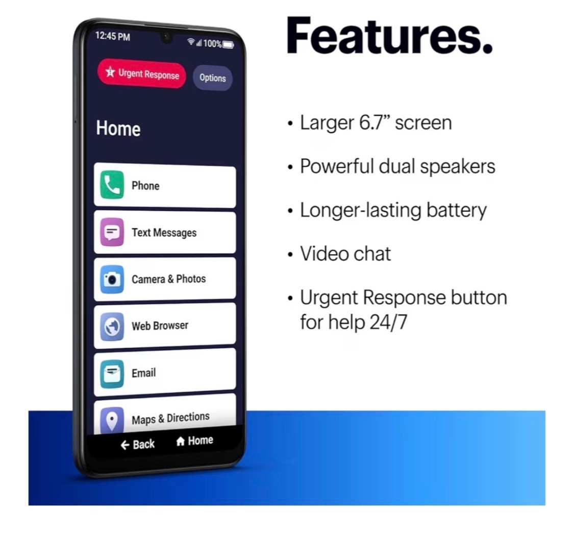 Jitterbug Smart4 Smartphone for Seniors – Cell Phone for Seniors