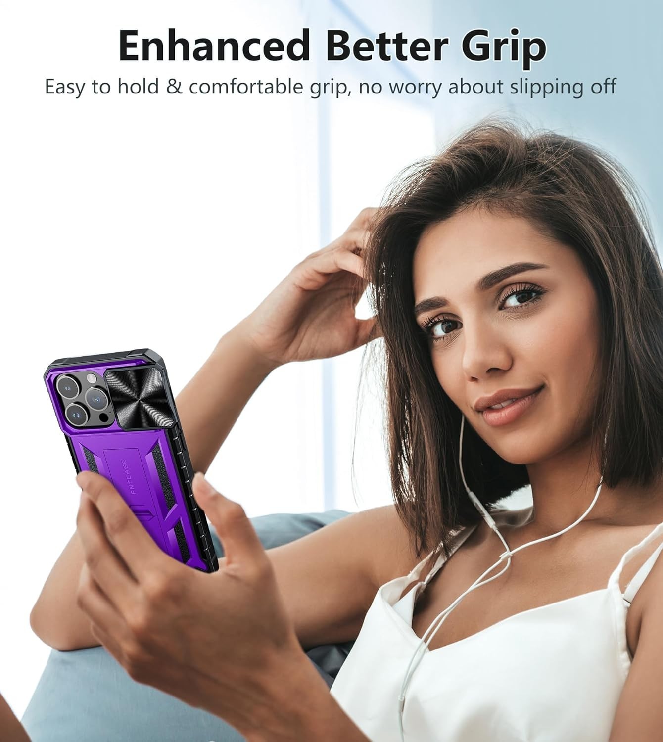 iPhone 15 Pro-Max Case: Military Grade Rugged Shockproof Cover with Kickstand &