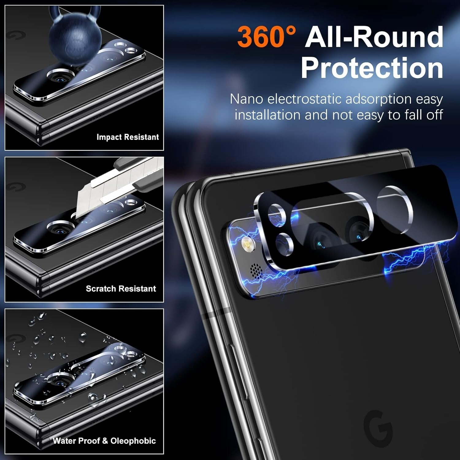 [2+2 Pack] Google Pixel Fold Screen & Camera Lens Protector Scratch Resistant
