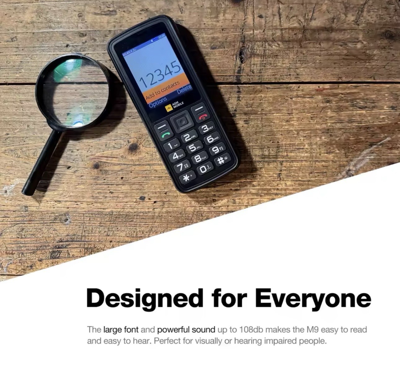 AGM M9 Rugged Feature Phone Button Cell Phone Bluetooth FM Torch Dual Sim Card