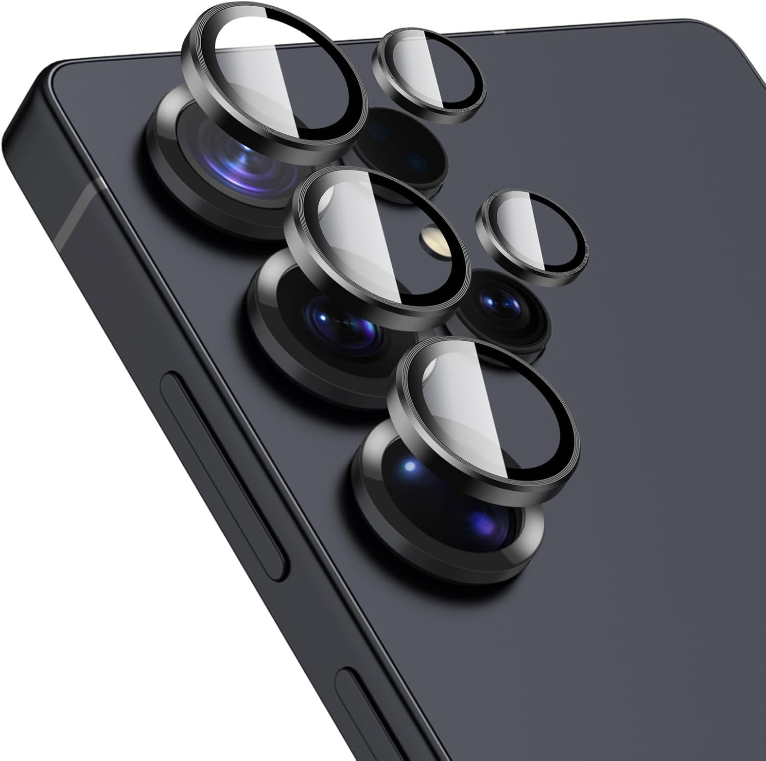 1 Set Camera Lens Screen Protector for Samsung Galaxy S25 Ultra, Black