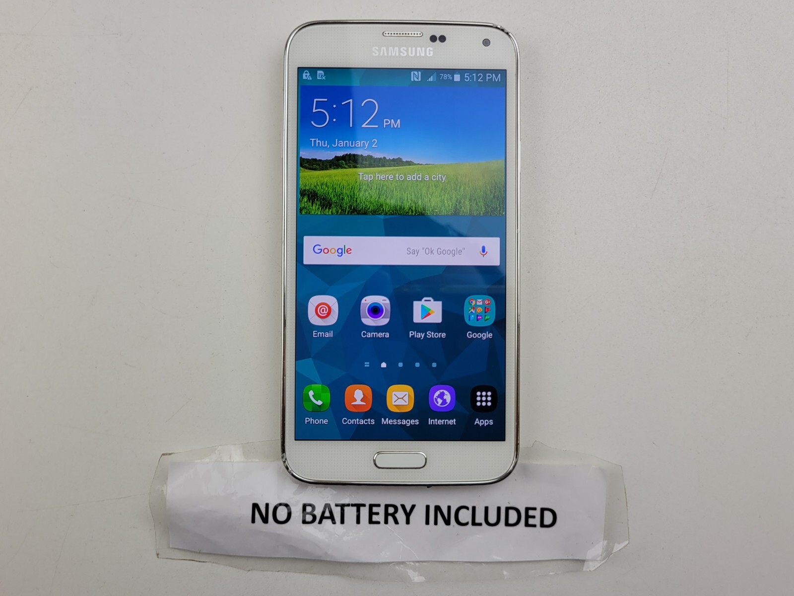 Samsung Galaxy S5 (SM-G900A) 16GB – White (AT&T) Smartphone – Clean IMEI – J8962