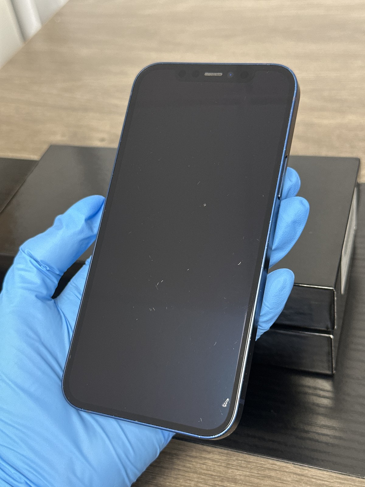 Apple iPhone 12 64GB Blue Unlocked Fully Working (Back Cracked) (78% Battery)