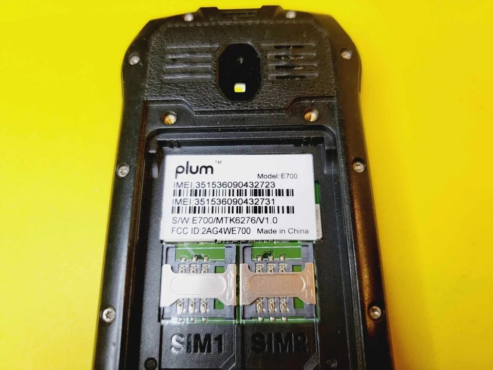 *UNTESTED* LOT OF 5X PLUM RAM 7 E700 UNLOCKED RUGGED DUAL SIM 3G CELL PHONES