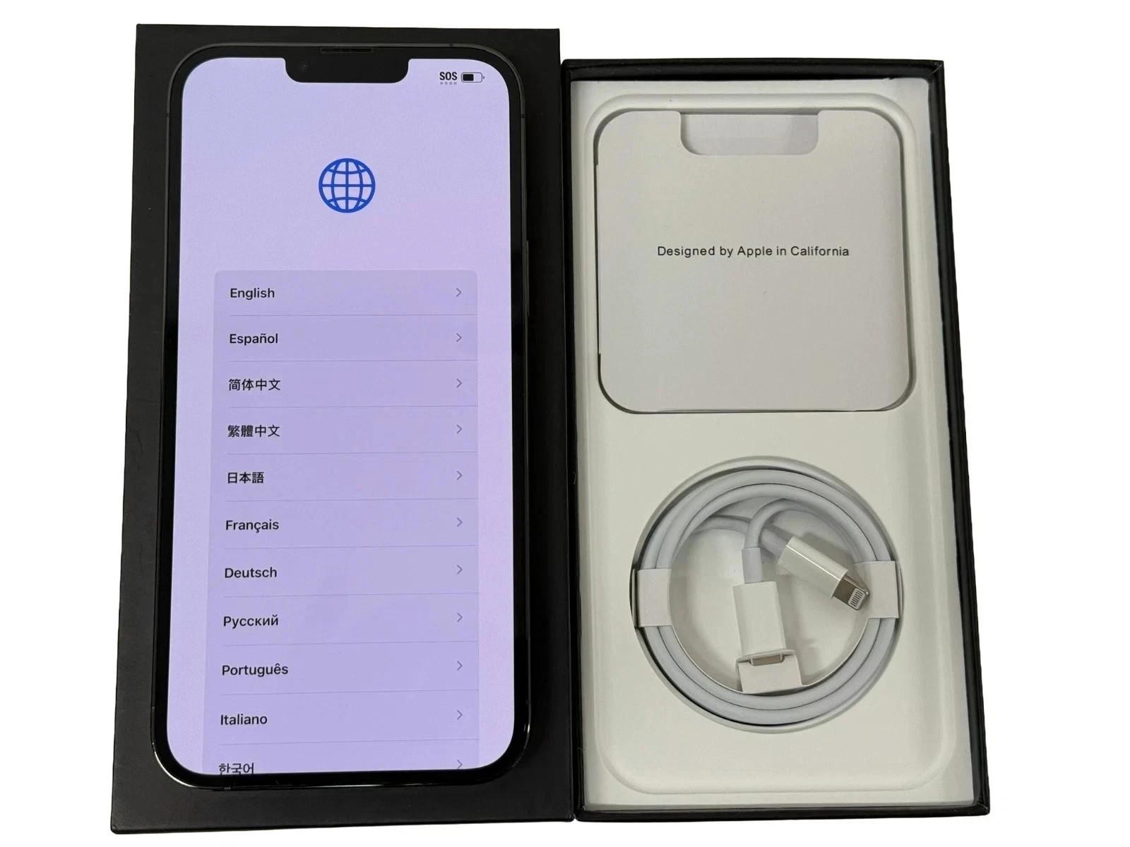 Apple iPhone 13 PRO A2483 Factory Unlocked 512GB 256GB + Apple Headset Bundle