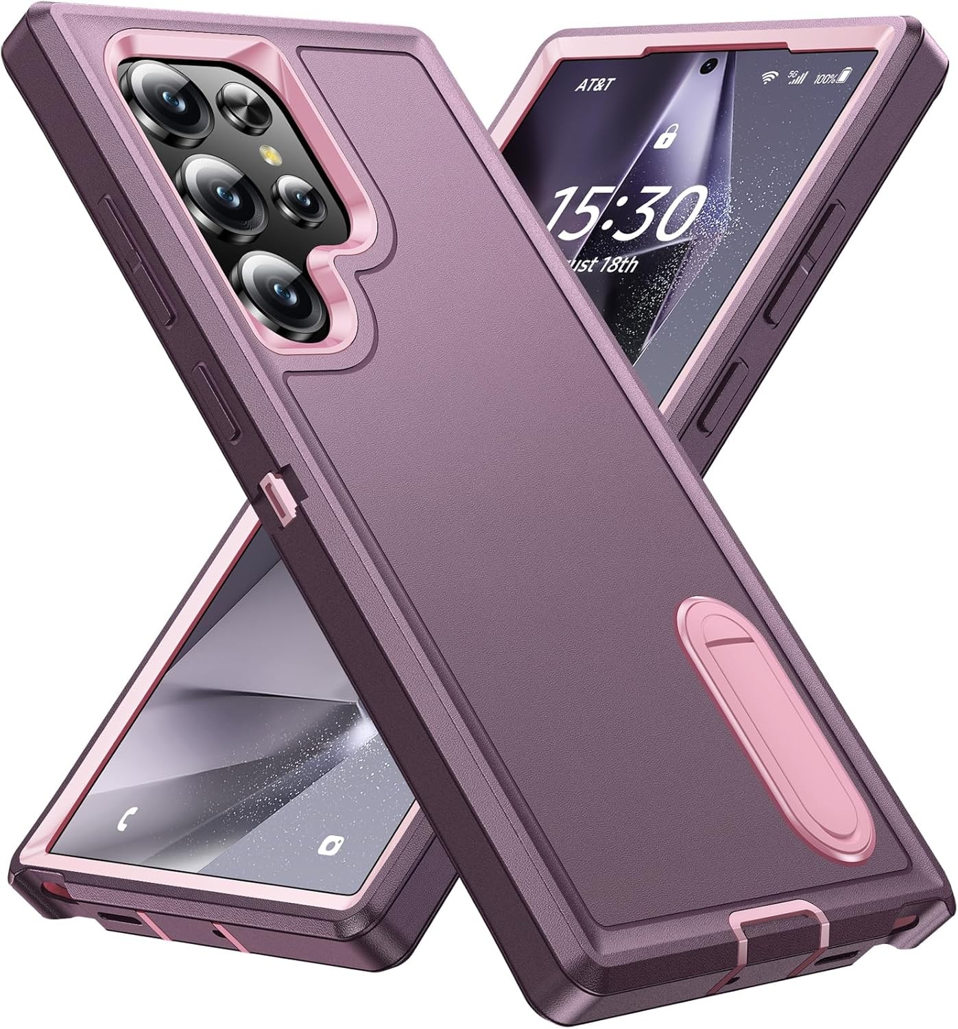 Case & Kickstand for Samsung Galaxy S24 Ultra 5G Military Grade Shockproof Cover
