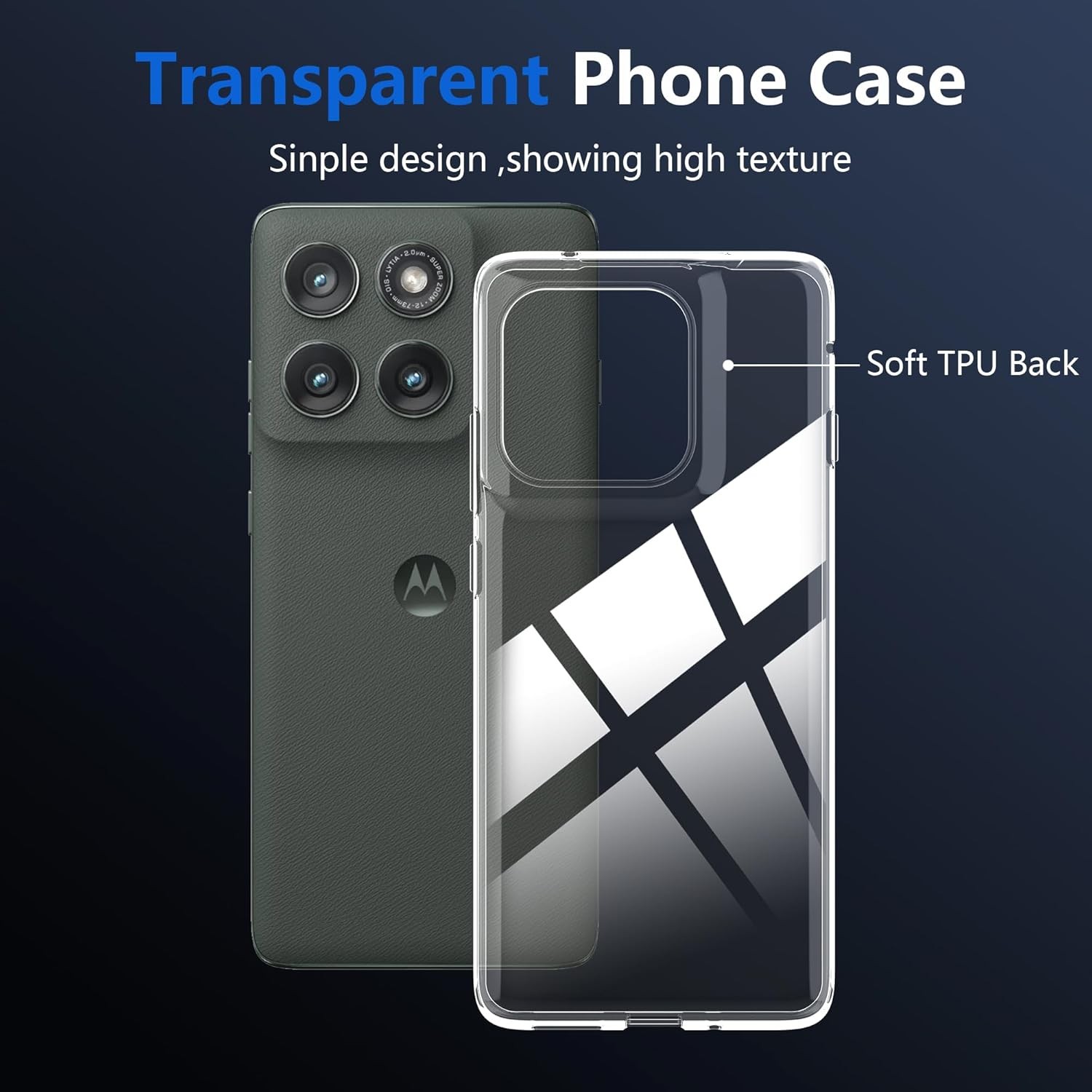 Motorola Moto Edge 2025 Case, High Quality TPU Rubber Skin, Scratch Resistant, F