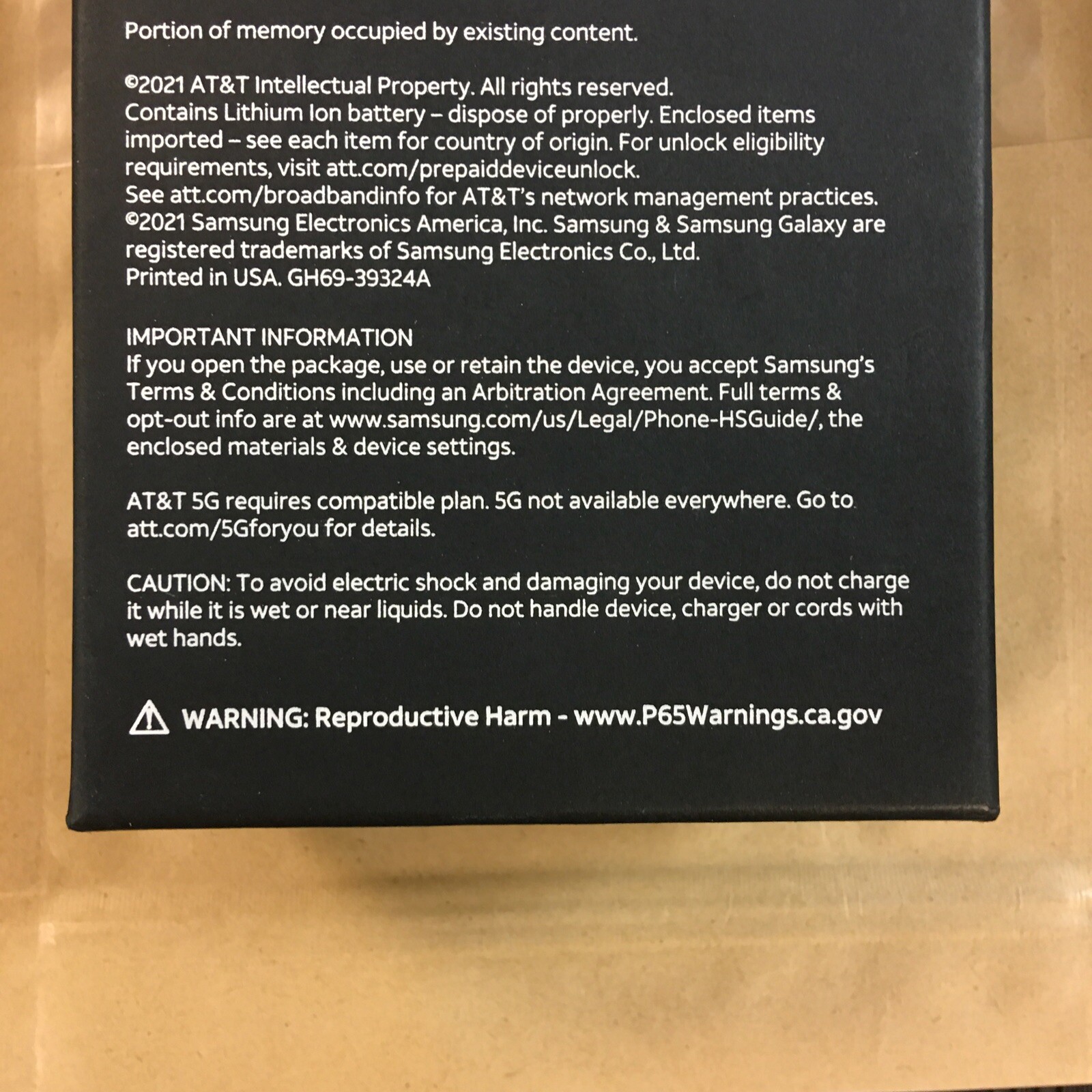 Brand New Samsung Galaxy A52 5G – 128GB – Awesome Black (AT&T) (Single SIM)