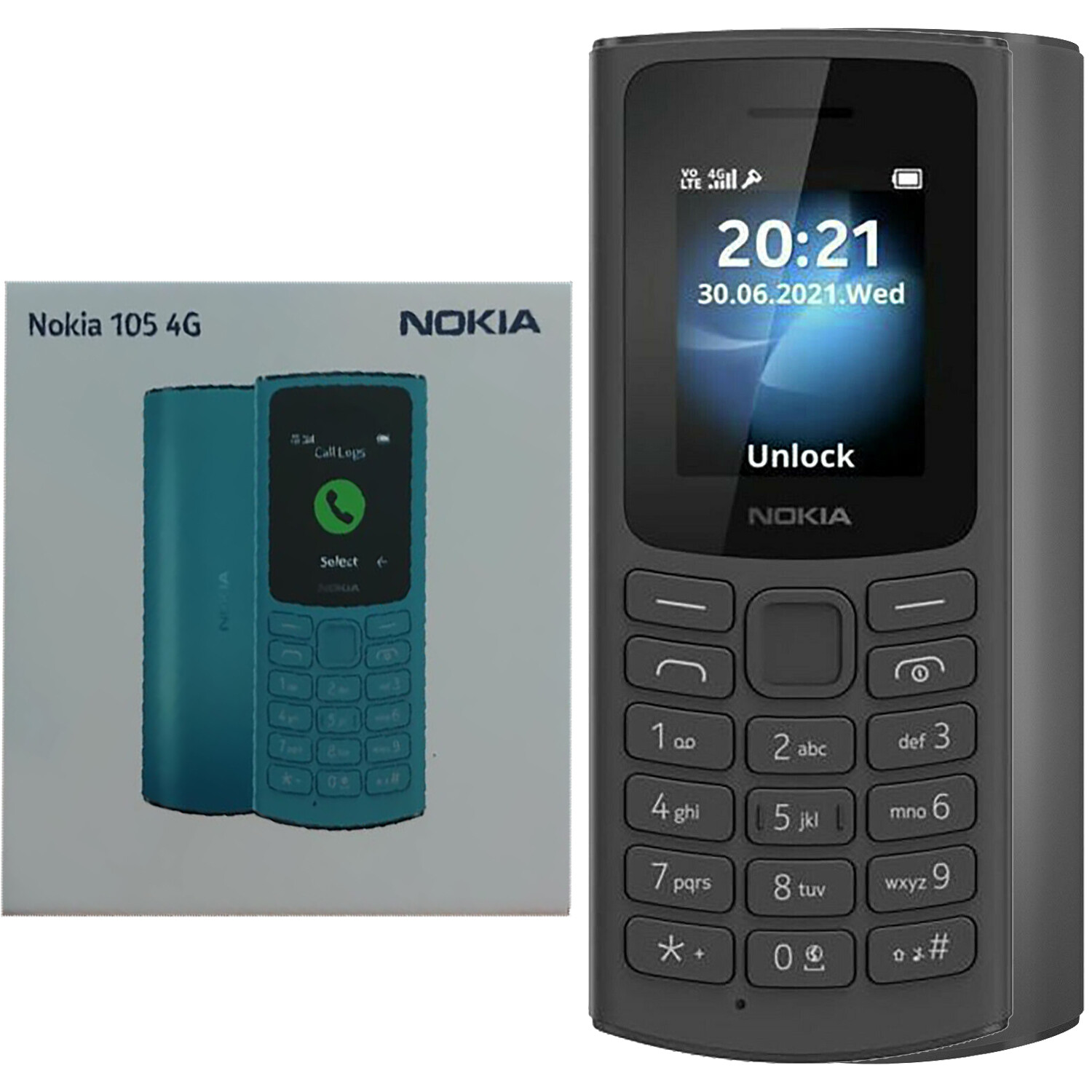 BNIB Nokia 105 4G Black 128MB + 48MB Dual-SIM Factory Unlocked GSM