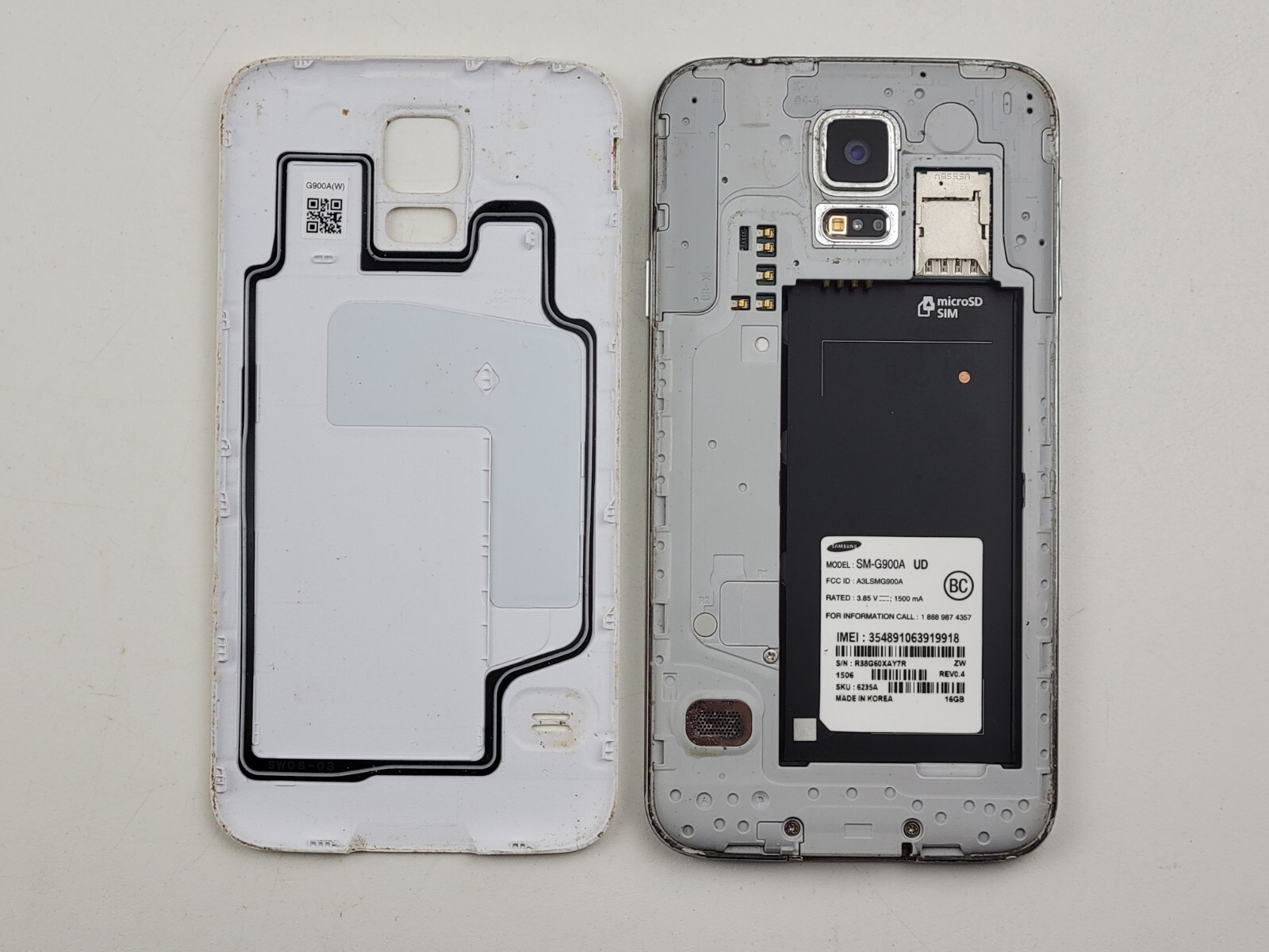 Samsung Galaxy S5 (SM-G900A) 16GB – White (AT&T) Smartphone – Clean IMEI – J7948