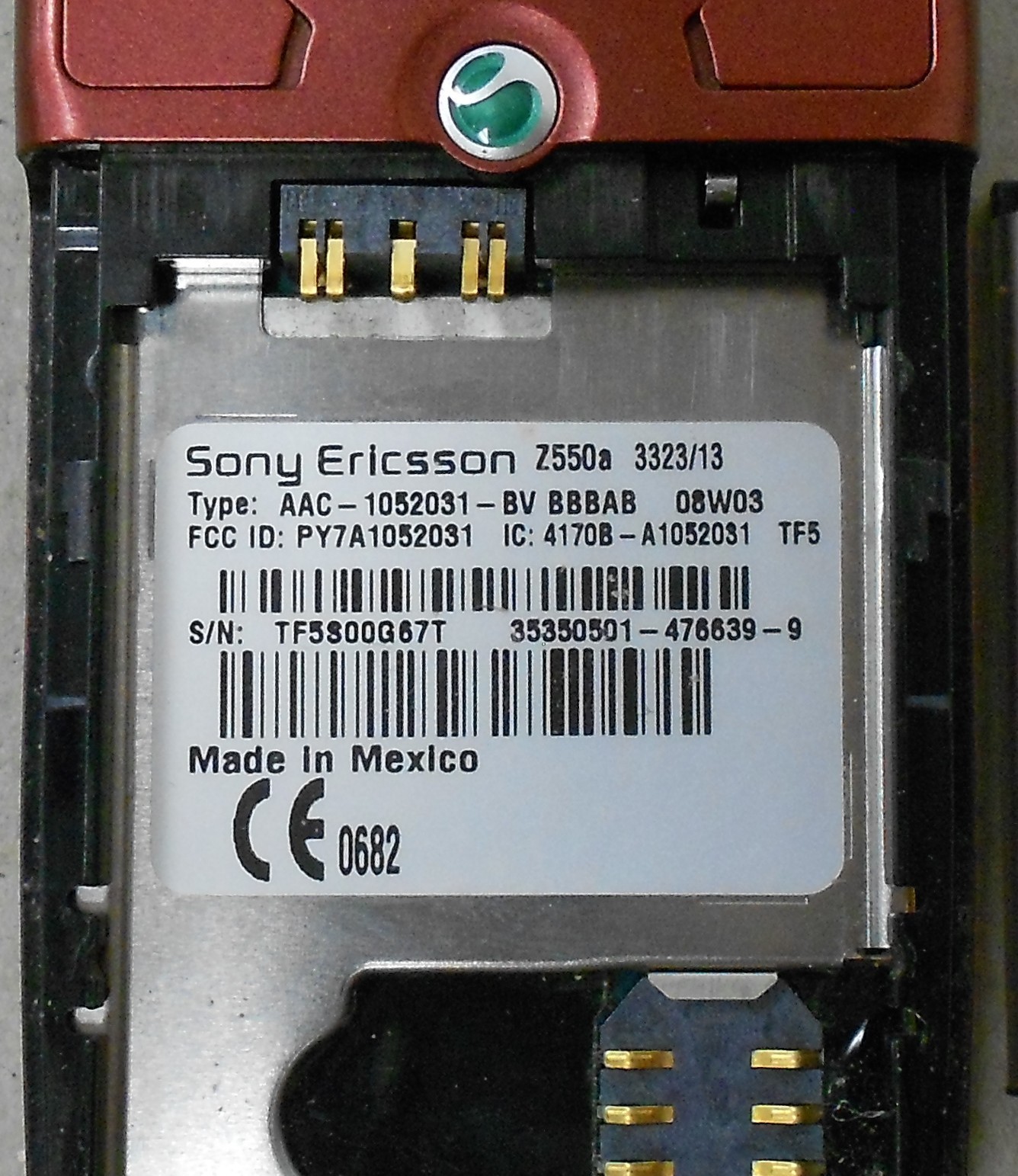 Vintage Sony Ericsson Z550a Very Rare Color Fully Functional 0224-03M