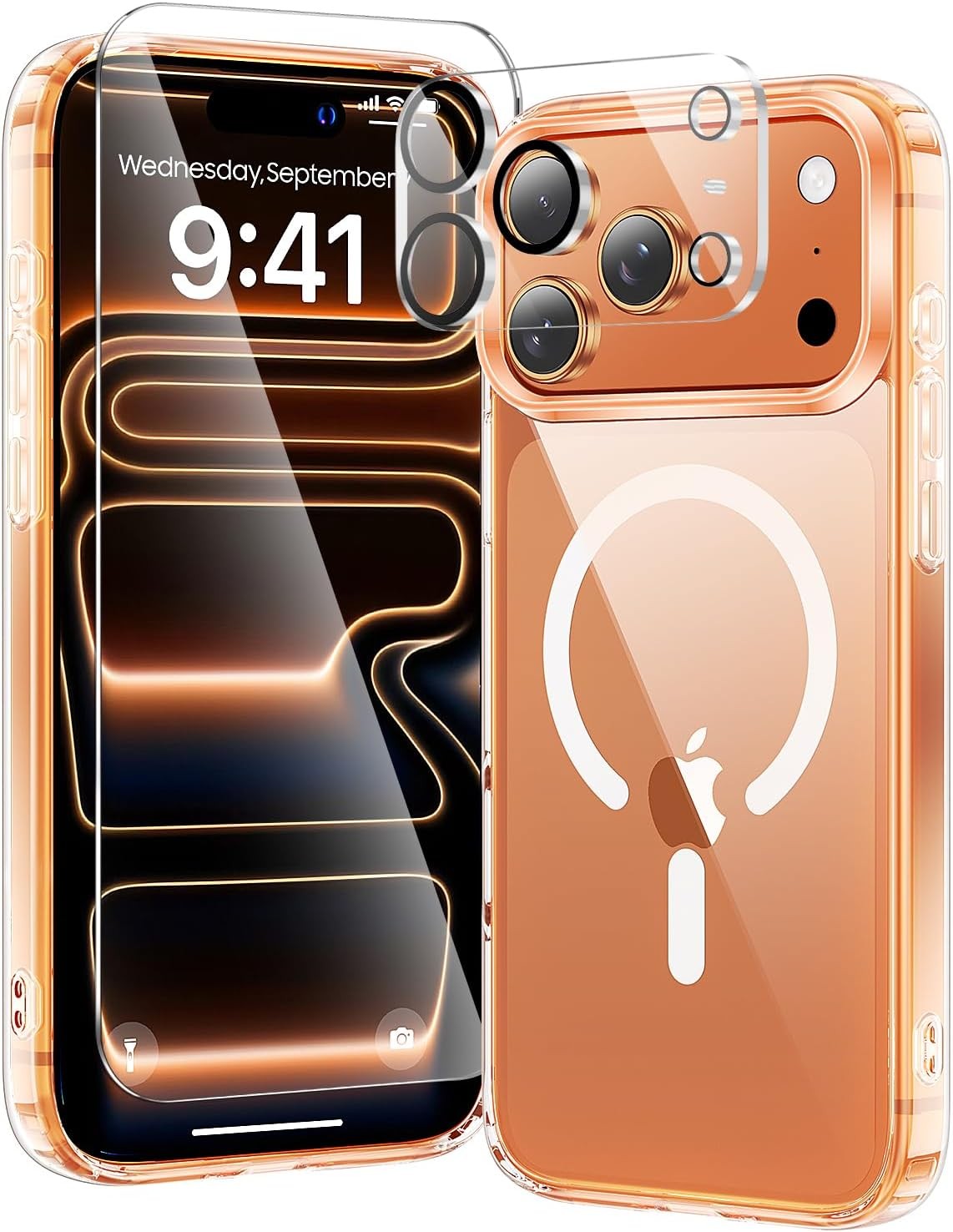 Clear 3 in 1 Case for iPhone 17 Pro Max, Military-Grade, Screen & Lens Protector