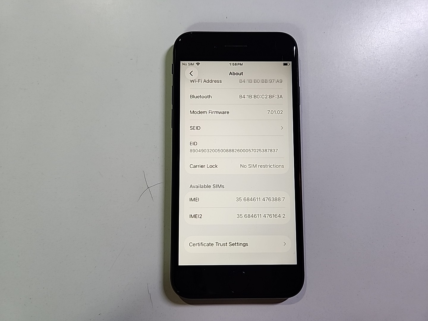 Apple iPhone SE 2nd Gen A2275 64GB Unlocked Clean IMEI BH=82%
