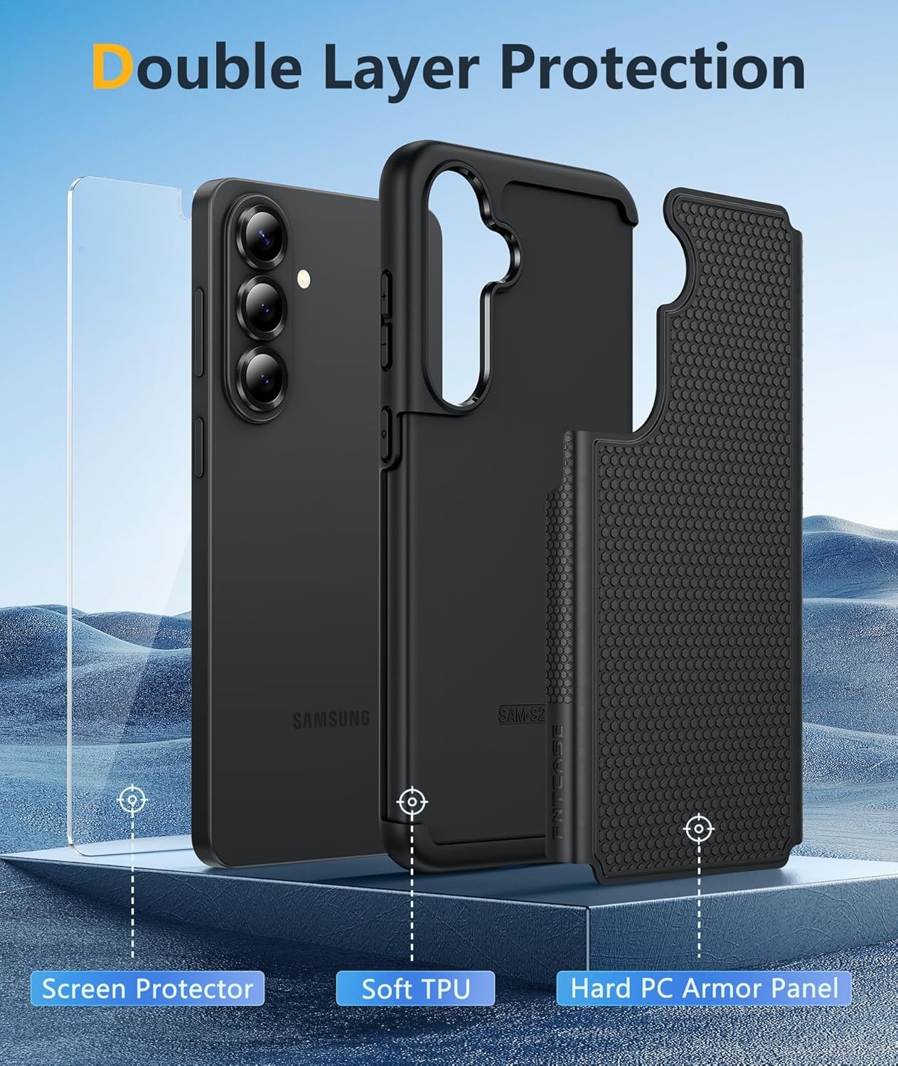 Military Grade Drop Protection Case & Screen Protector for Samsung Galaxy S26