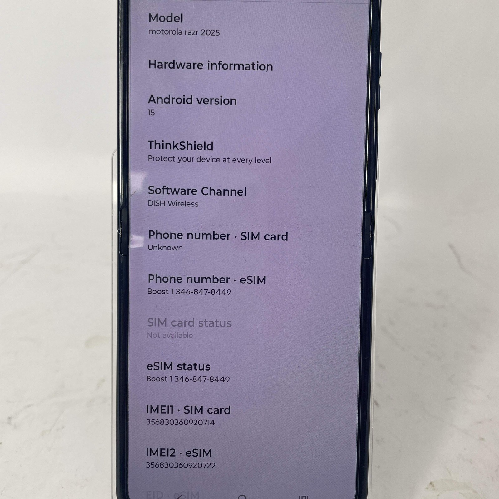 Broken Dish Wireless Motorola Razr 2025 256GB 15 XT2553-3 /Screen Cracked