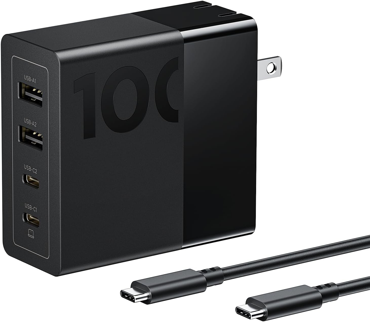 100W USB-C Fast Charger Block for Thinkpad, MacBook, iPhone, Samsung 240W Cable