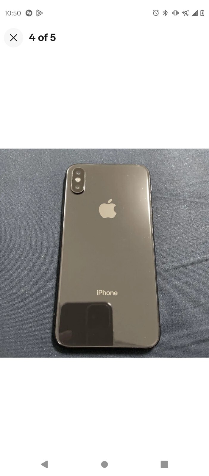 Apple iPhone X – 64GB – Silver (Unlocked) A1865 (CDMA + GSM)
