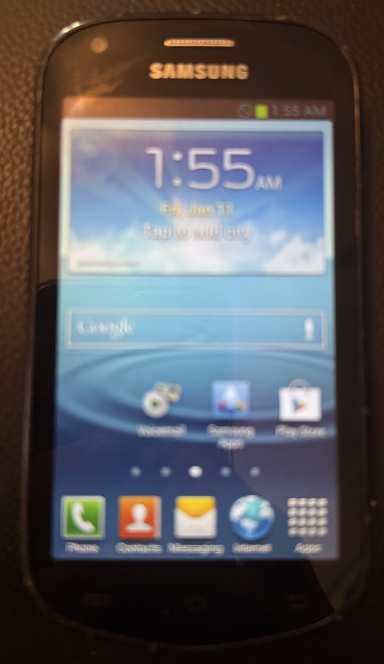 Samsung Galaxy Reverb SPH-M950 Black (Virgin) Cell Phone 2GB Good Used