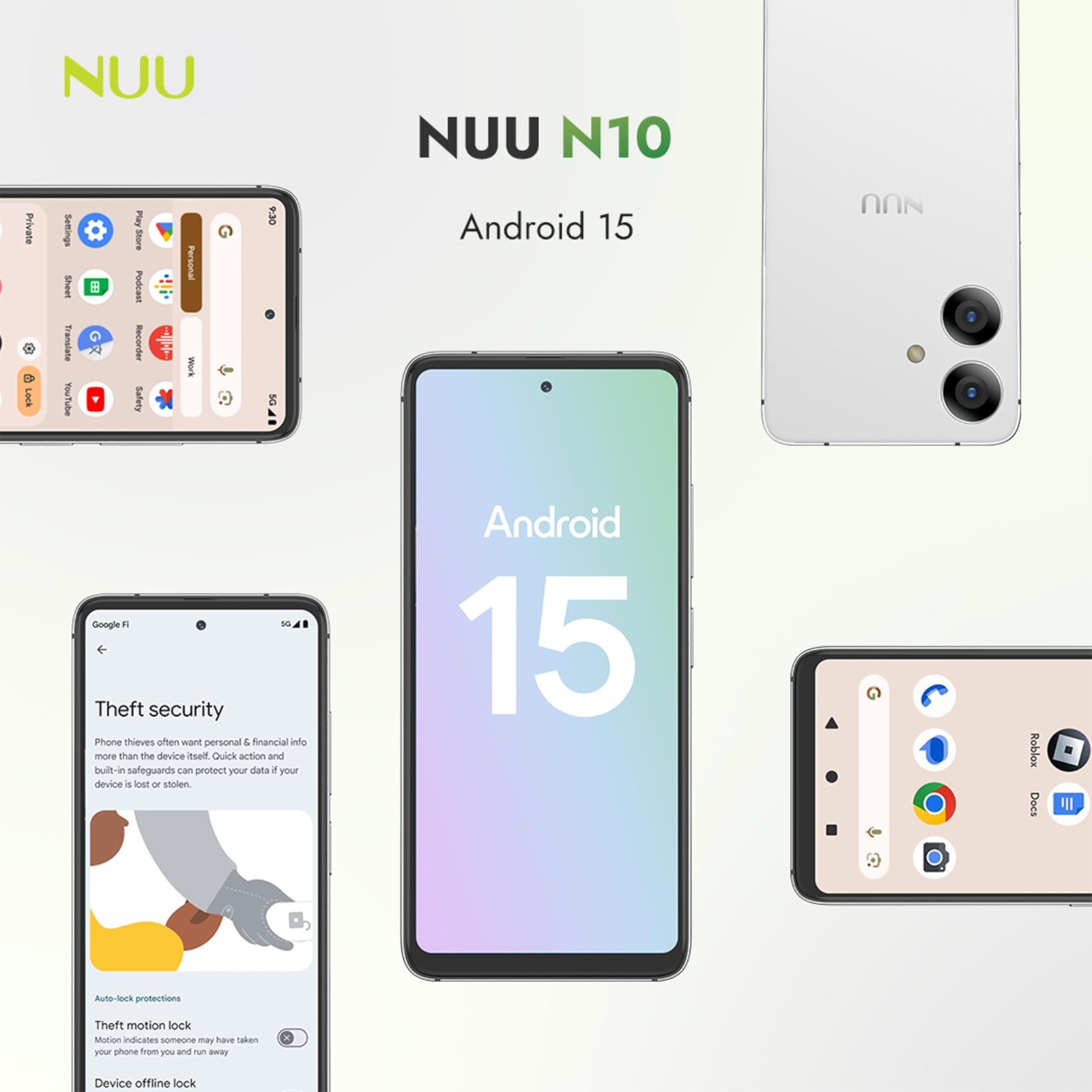 N10 Basic Cell Phone for T-Mobile, Mint, Metro, Qlink, Tello and More 4GB/128…