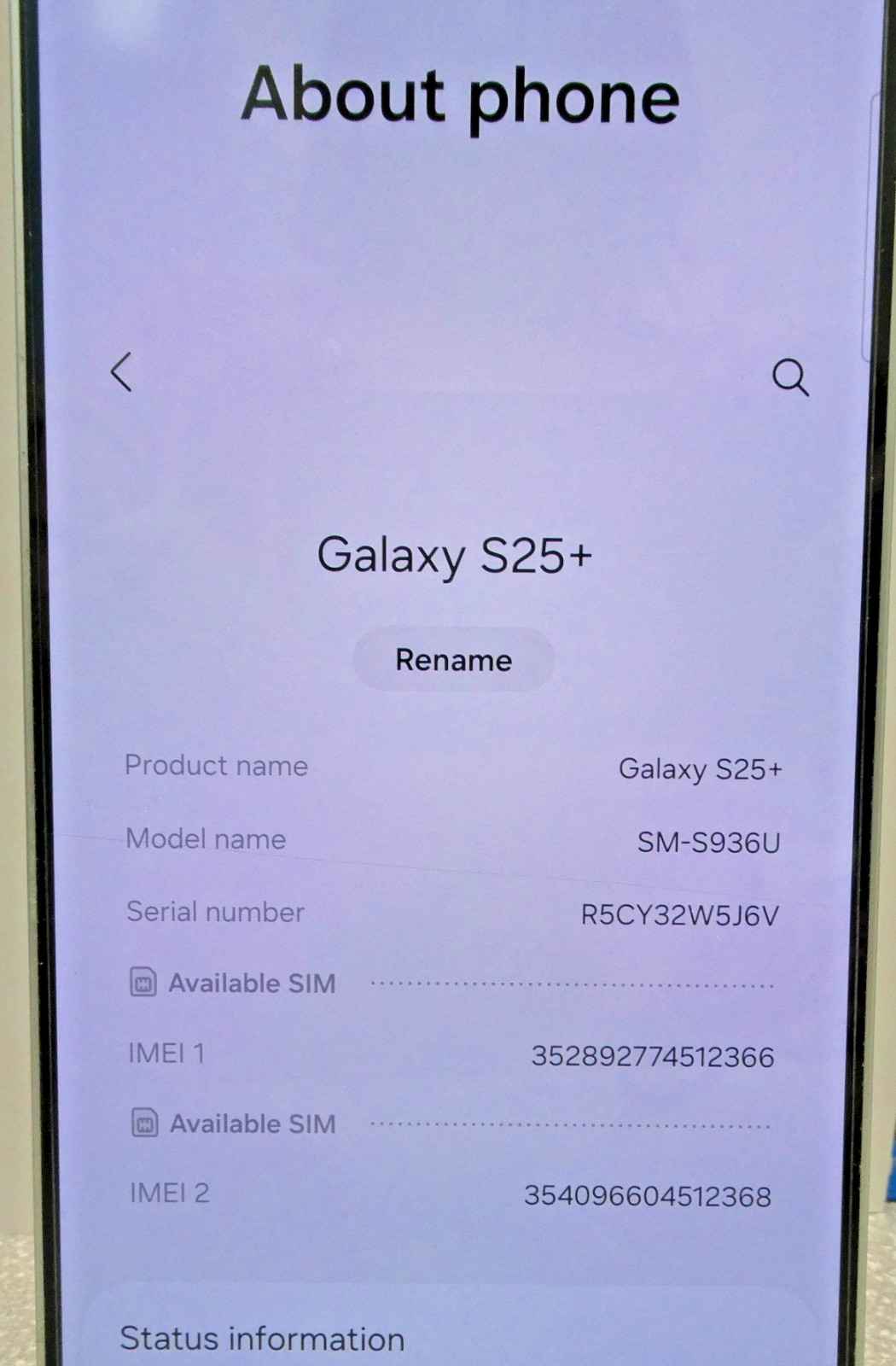 Samsung Galaxy S25 +5G Olive 256GB AT&T Not Working/Parts Only
