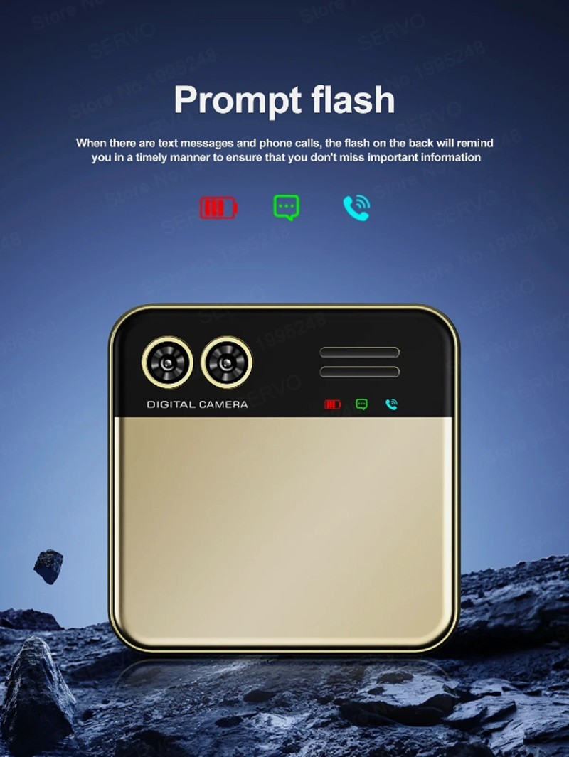Unlocked Mini Rotating Sliding Mobile Cell Phones GSM Speed Dail Dual SIM Phone