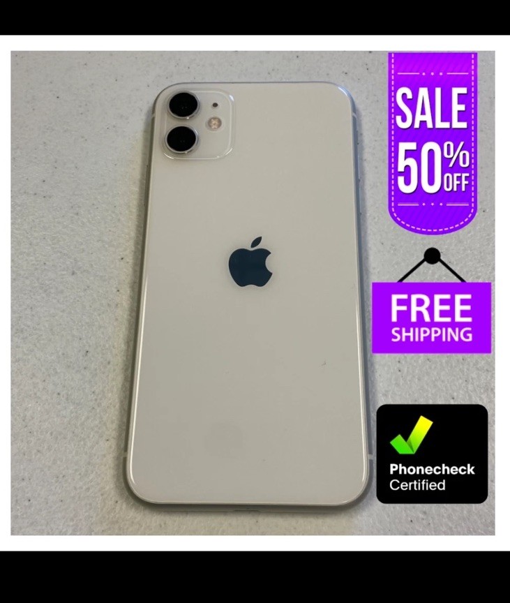 Used Apple iPhone 11 64GB White Unlocked iOS 6.1in 12MP Perfect Screen READ DESC