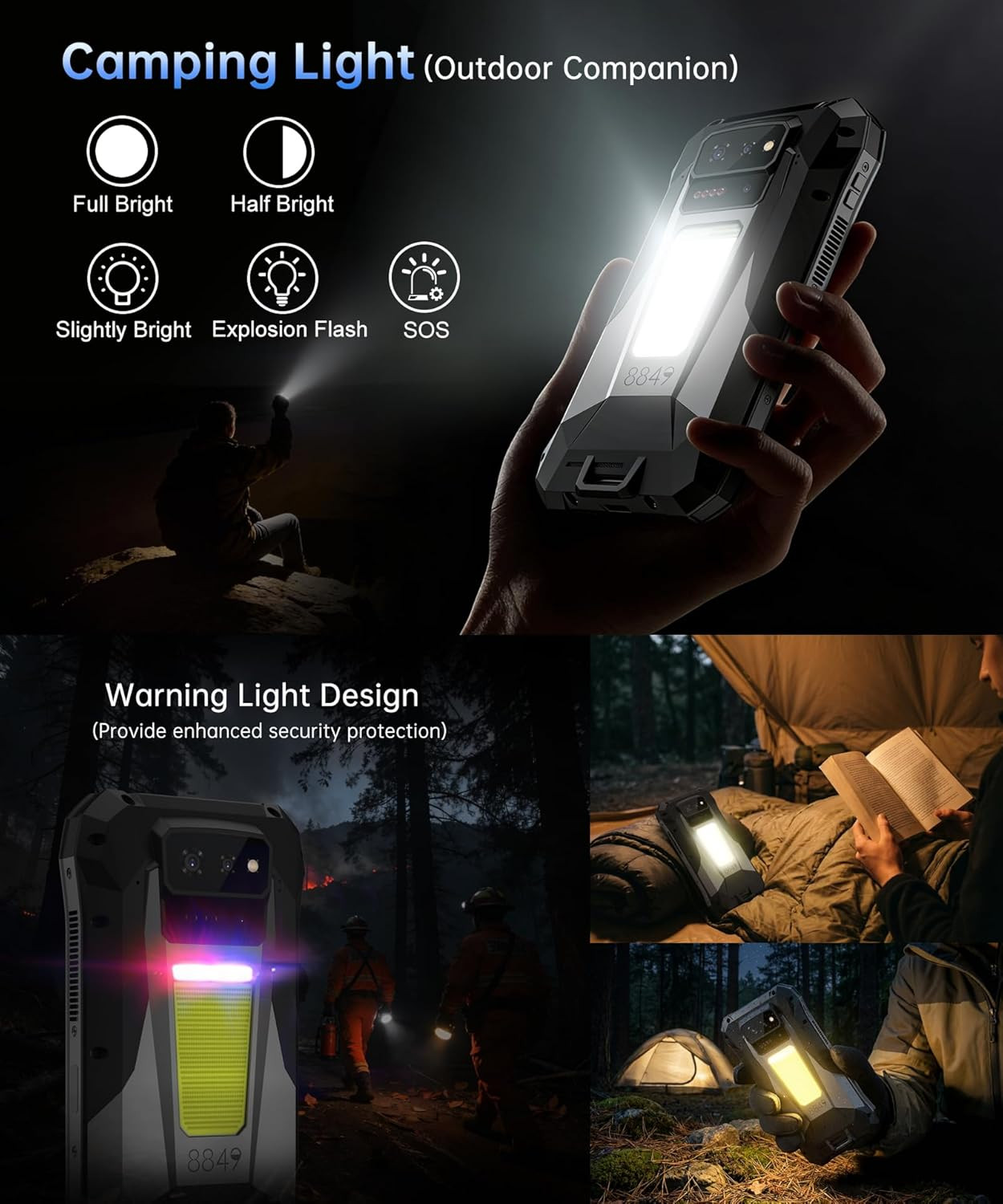 Tank X Rugged Smartphone 5G, IP68 Waterproof Android 15 Unlocked Mobile Cell Pho