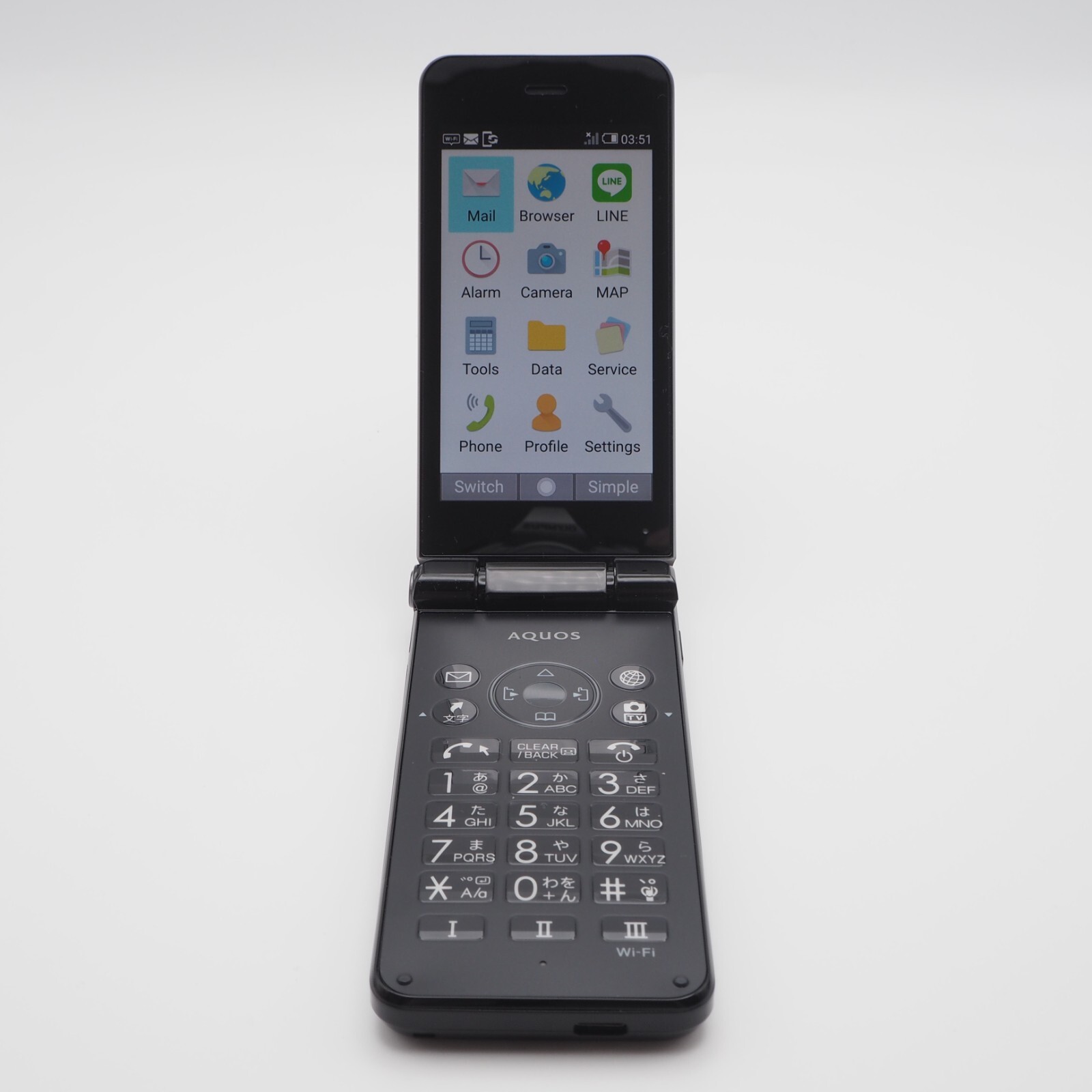 [Excellent] SHARP AQUOS Keitai 2 601SH 602SH Unlocked SIM Flip Black English
