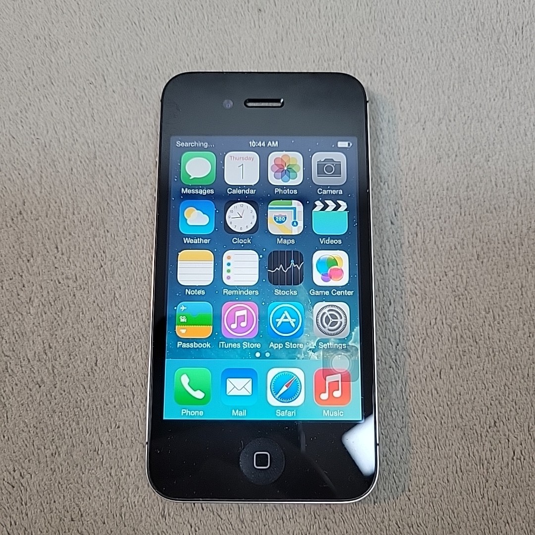 iPhone 4 8GB Black 7.1.2 iOS – MD146LL/A – A1349 Reset, Bad Power Button READ