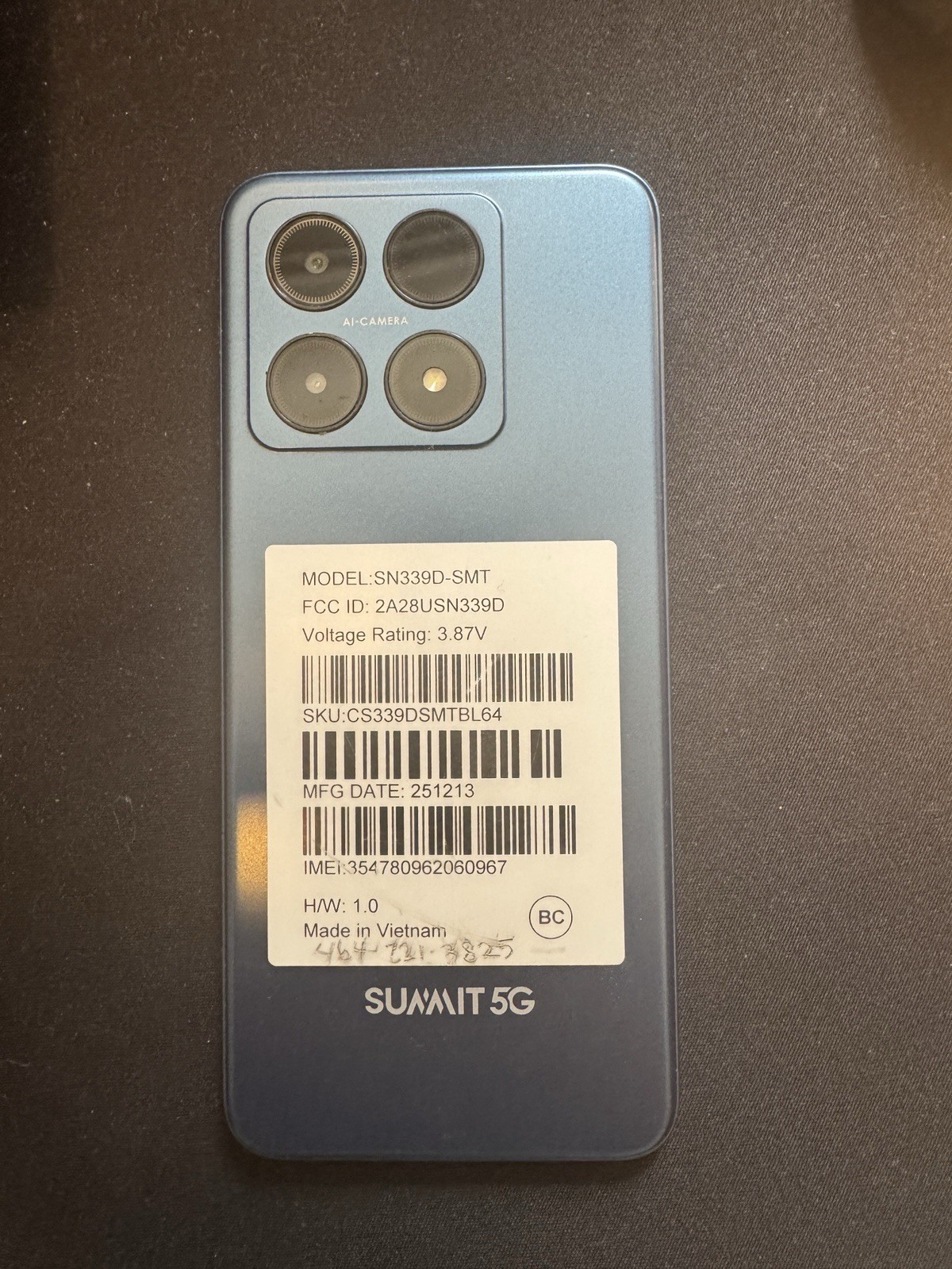 Summit 5G Smartphone Blue