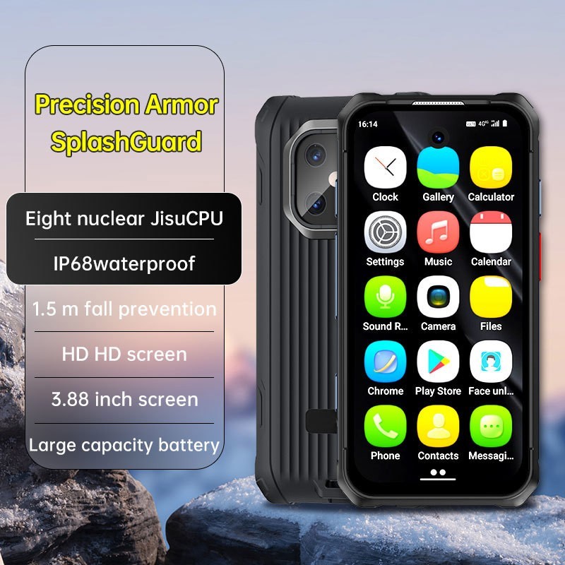 MINI 4G LTE Android Rugged Phone ZELLO Waterproof Outdoors Mobile Unlocked UNIWA