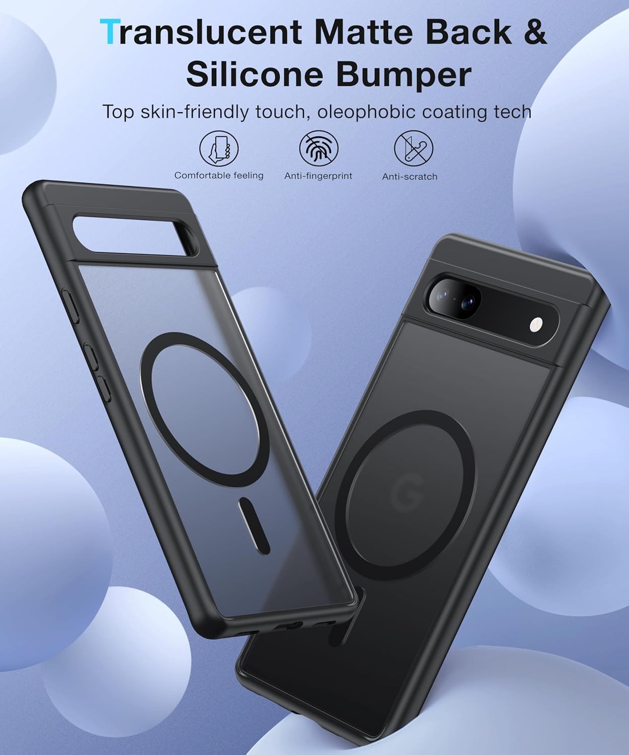 NO.1 Magnetic for Google Pixel 6a Case with Mag-Safe Slim Hard Case Soft Silicon