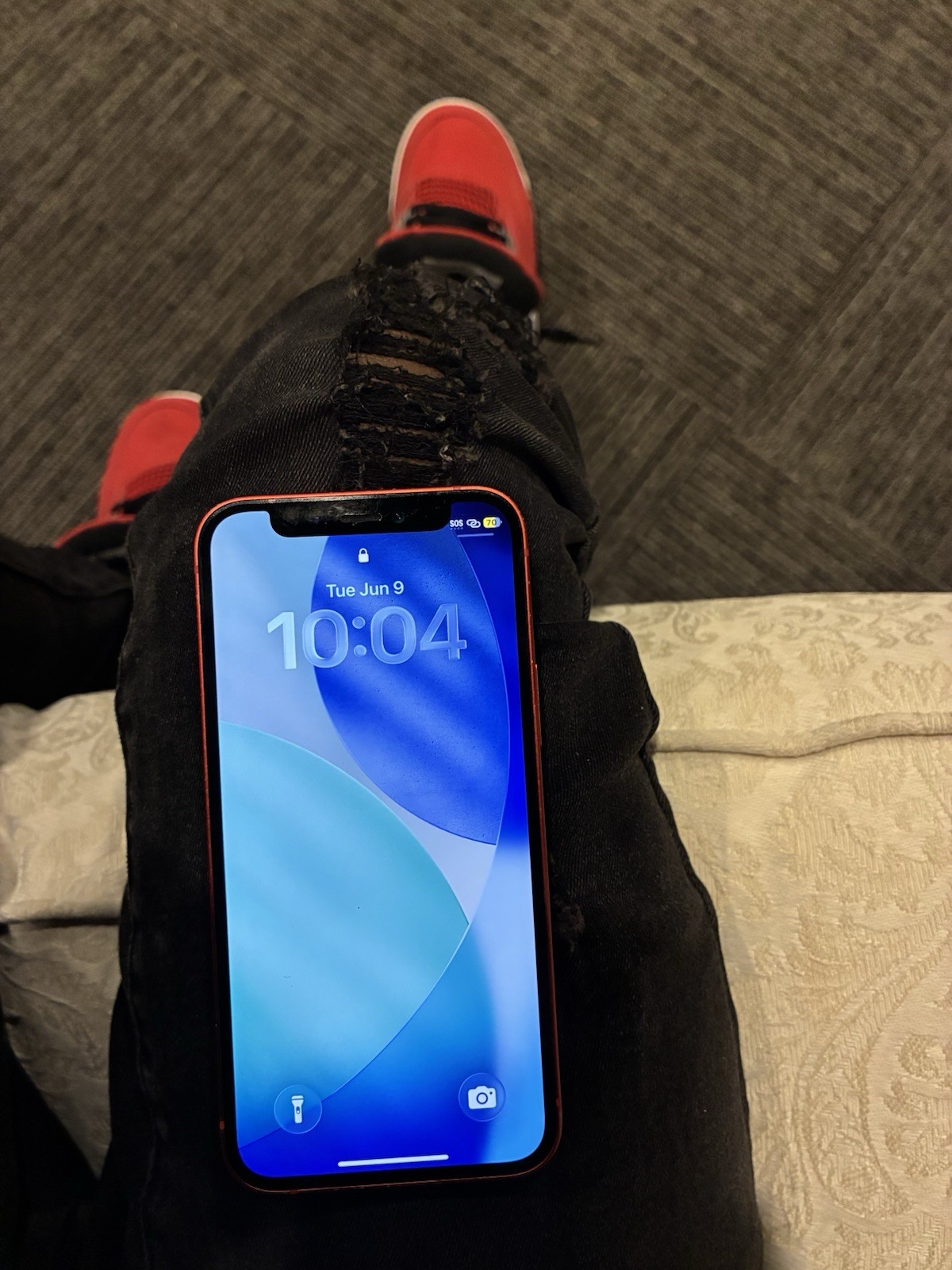 Apple iPhone 12 (PRODUCT)RED Red Bar Smartphone 12MP Camera iOS