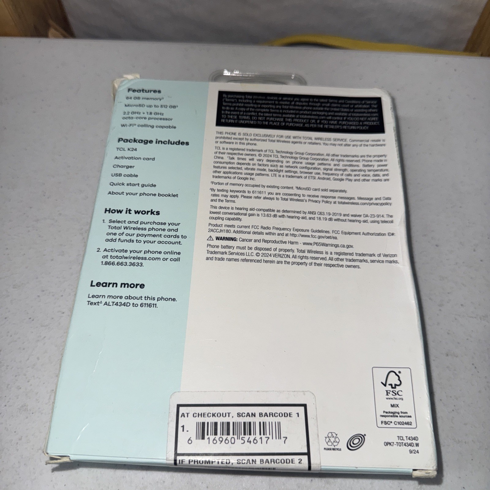 TCL STALT434DCP K24 6.56” 5G 4GB RAM 32GB Storage 2.2 GHz Processor Speed