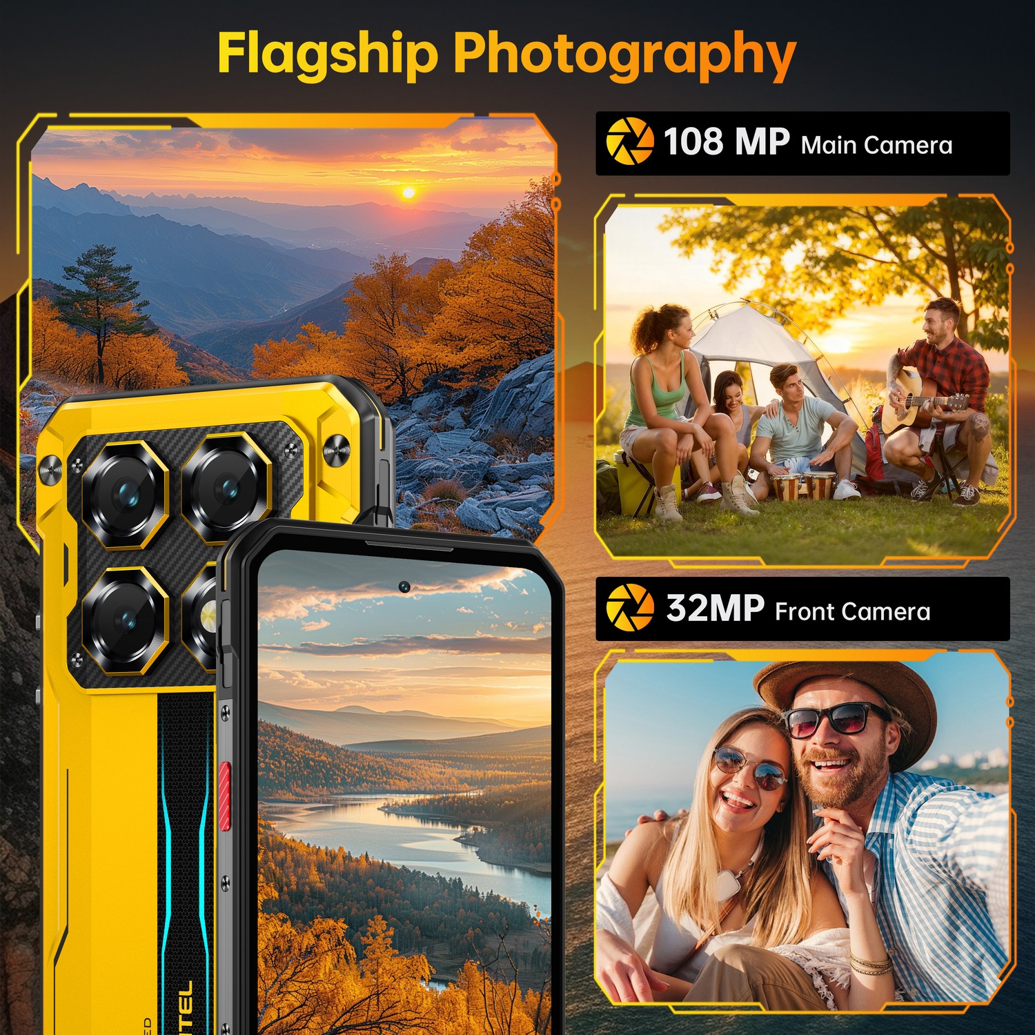 OUKITEL WP60 Rugged Smartphone 5G 10000mAh Android 15 Phone 7.2 in 36GB+512GB