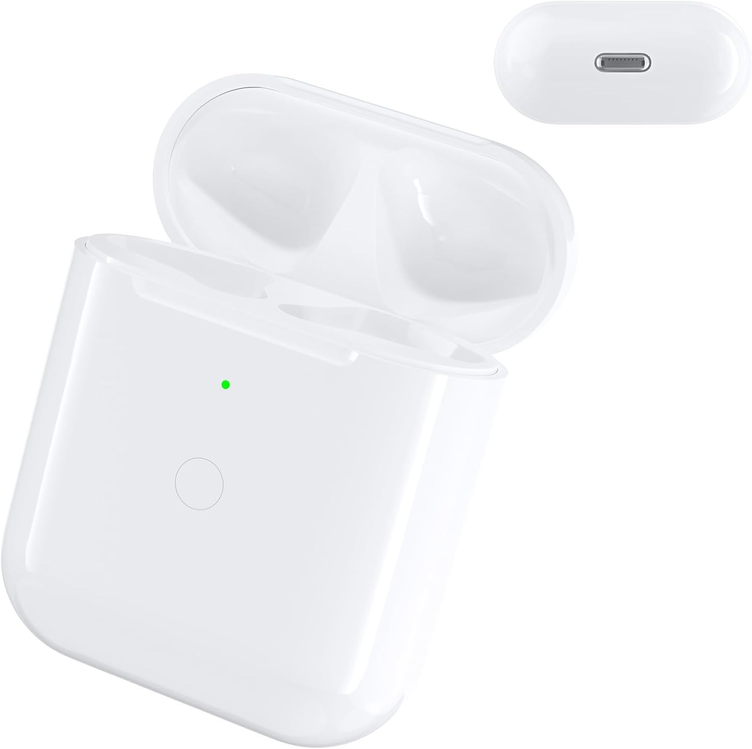Replacement Wireless Charging Case for Airpod 1st 2nd Generation, Bluetooth Pair